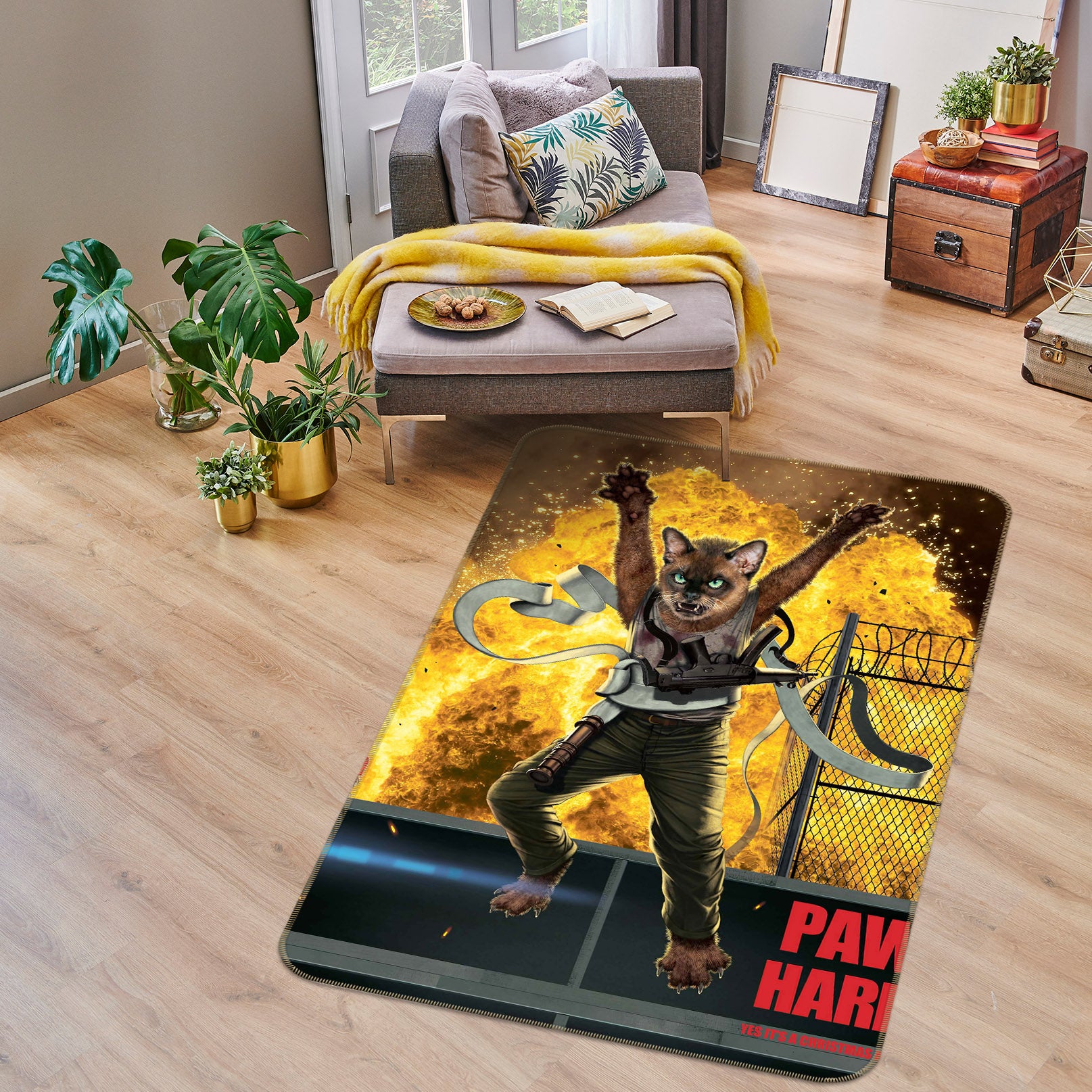 3D Paw Hard 1055 Vincent Hie Rug Non Slip Rug Mat