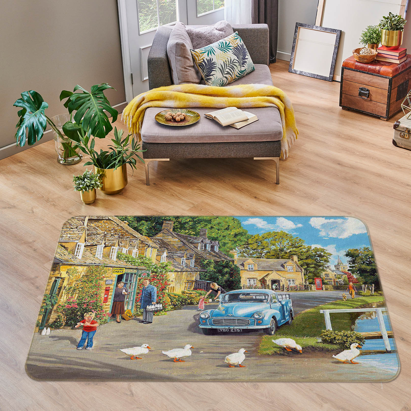 3D Car River 1061 Trevor Mitchell Rug Non Slip Rug Mat