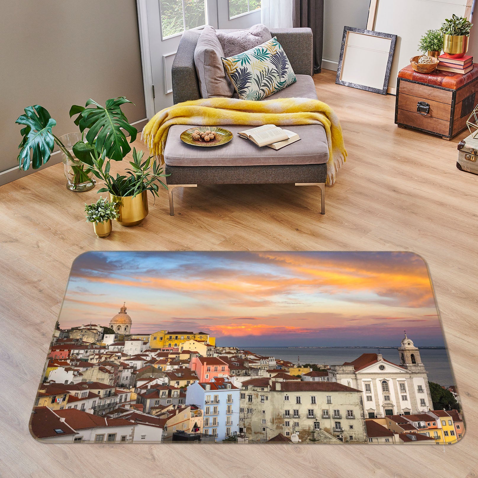 3D Seaside City 1087 Marco Carmassi Rug Non Slip Rug Mat