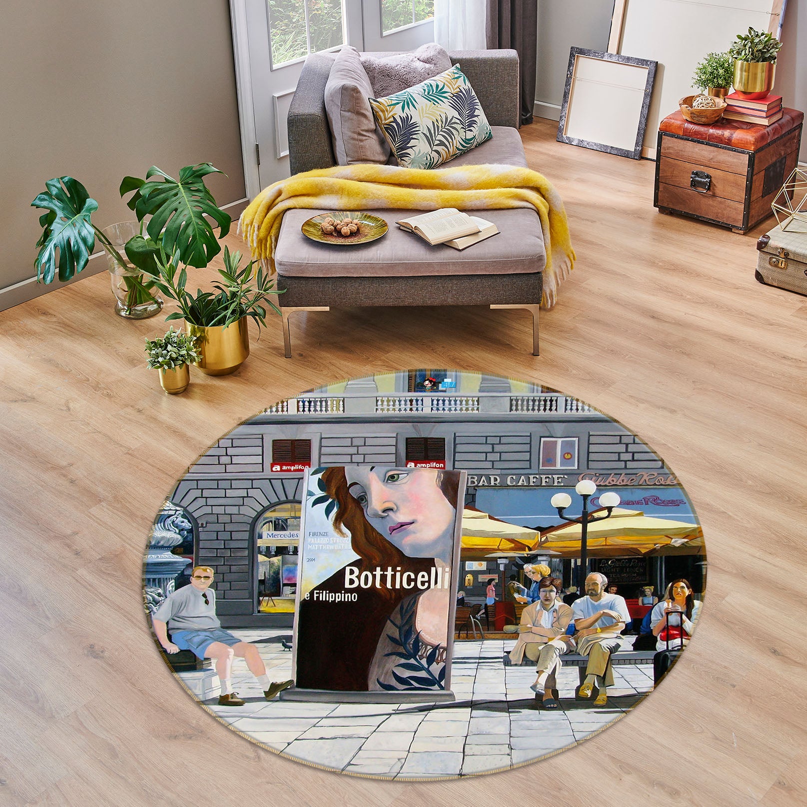 3D Street 11073 Matthew Holden Bates Rug Round Non Slip Rug Mat