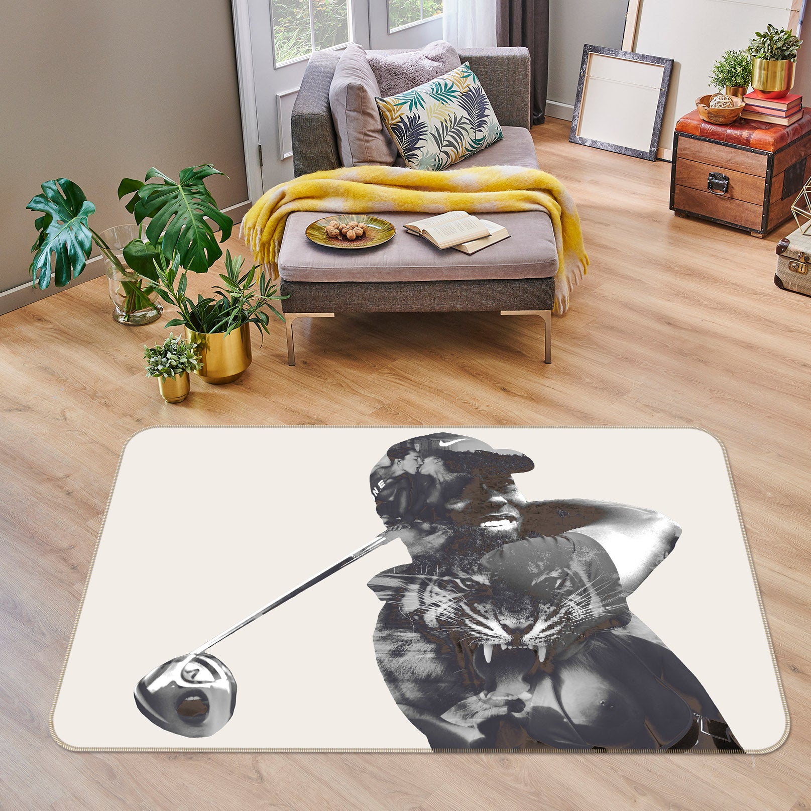 3D Tigerwoods 1007 Marco Cavazzana Rug Non Slip Rug Mat