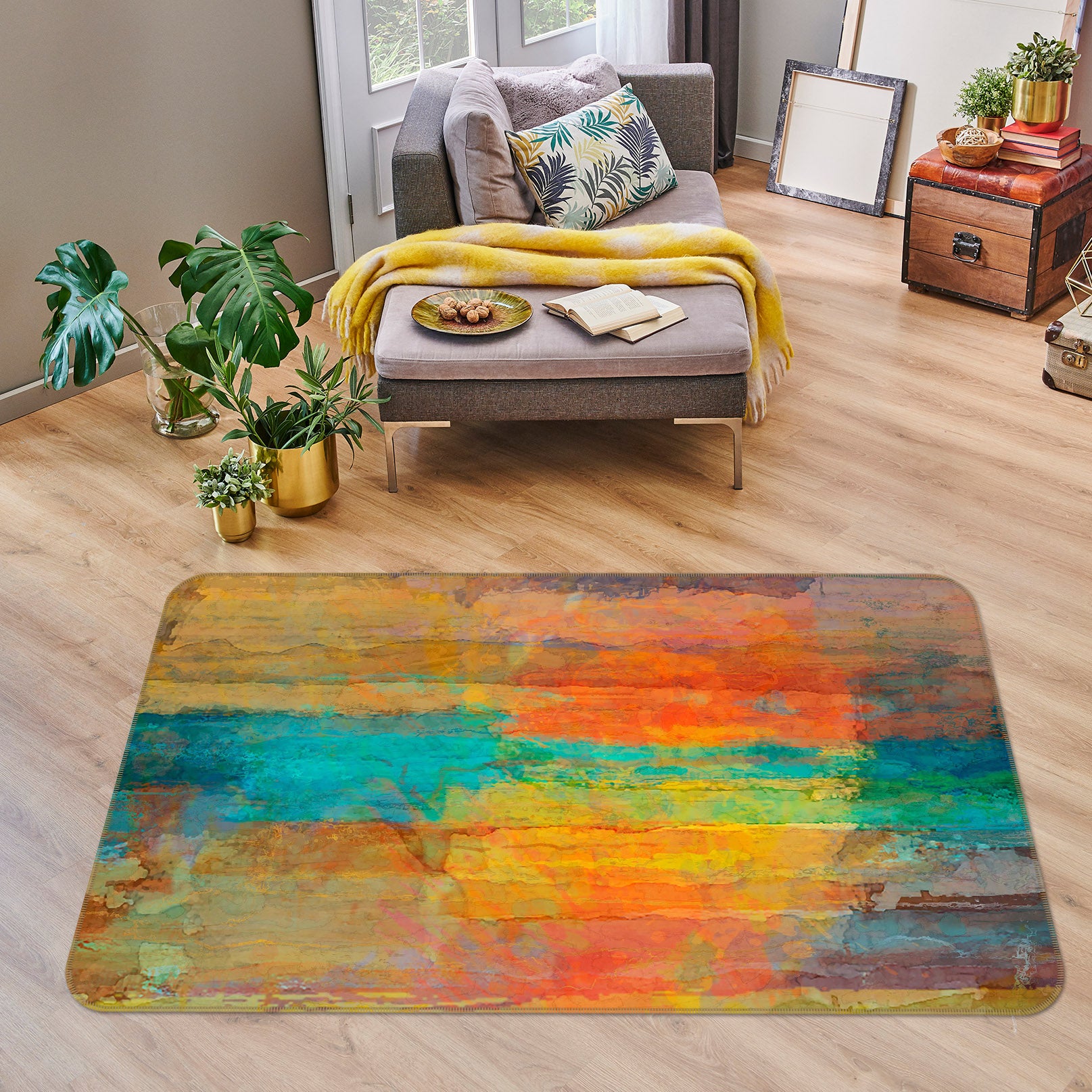 3D Color Painting 123 Michael Tienhaara Rug Non Slip Rug Mat