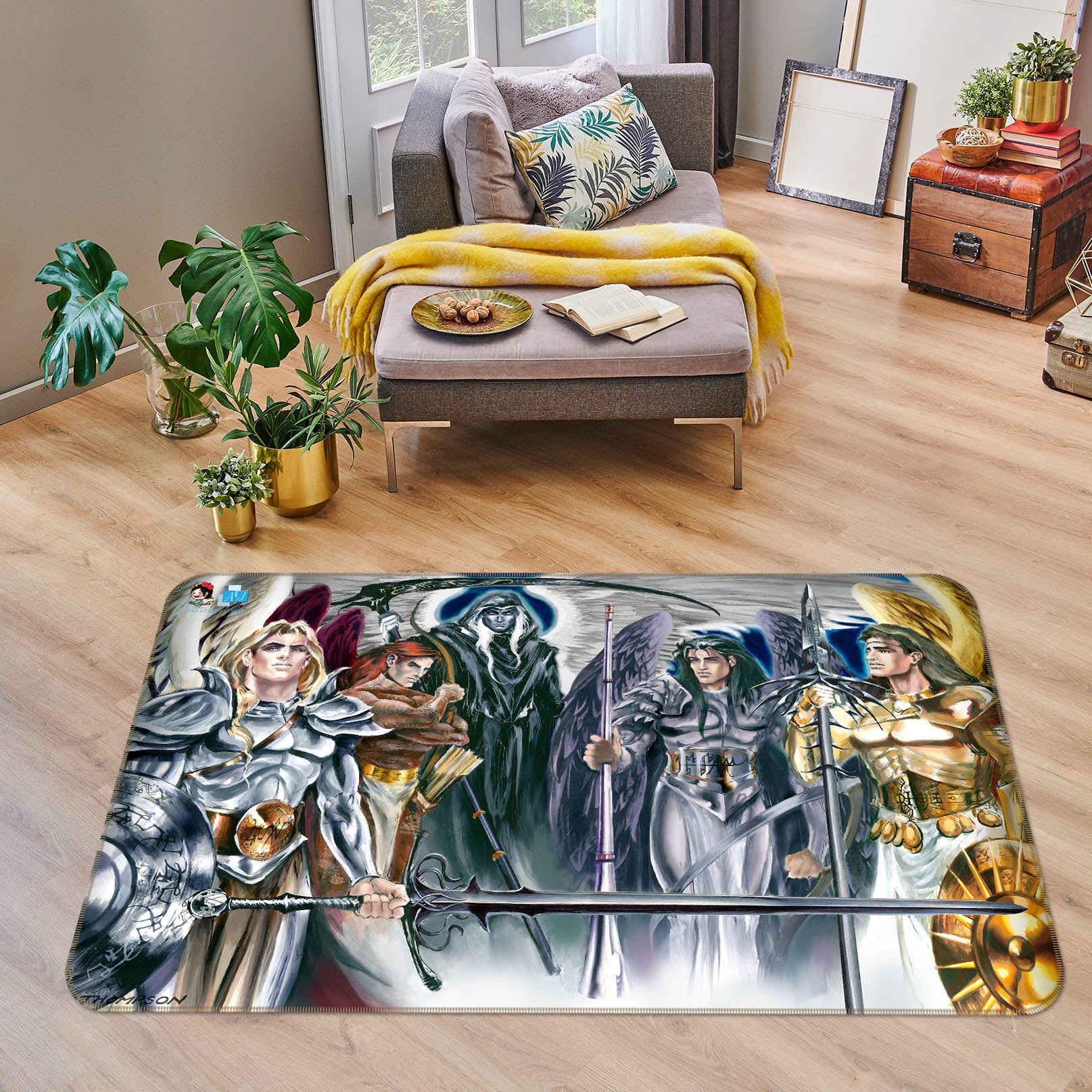 3D Angel Prince 8207 Ruth Thompson Rug Non Slip Rug Mat