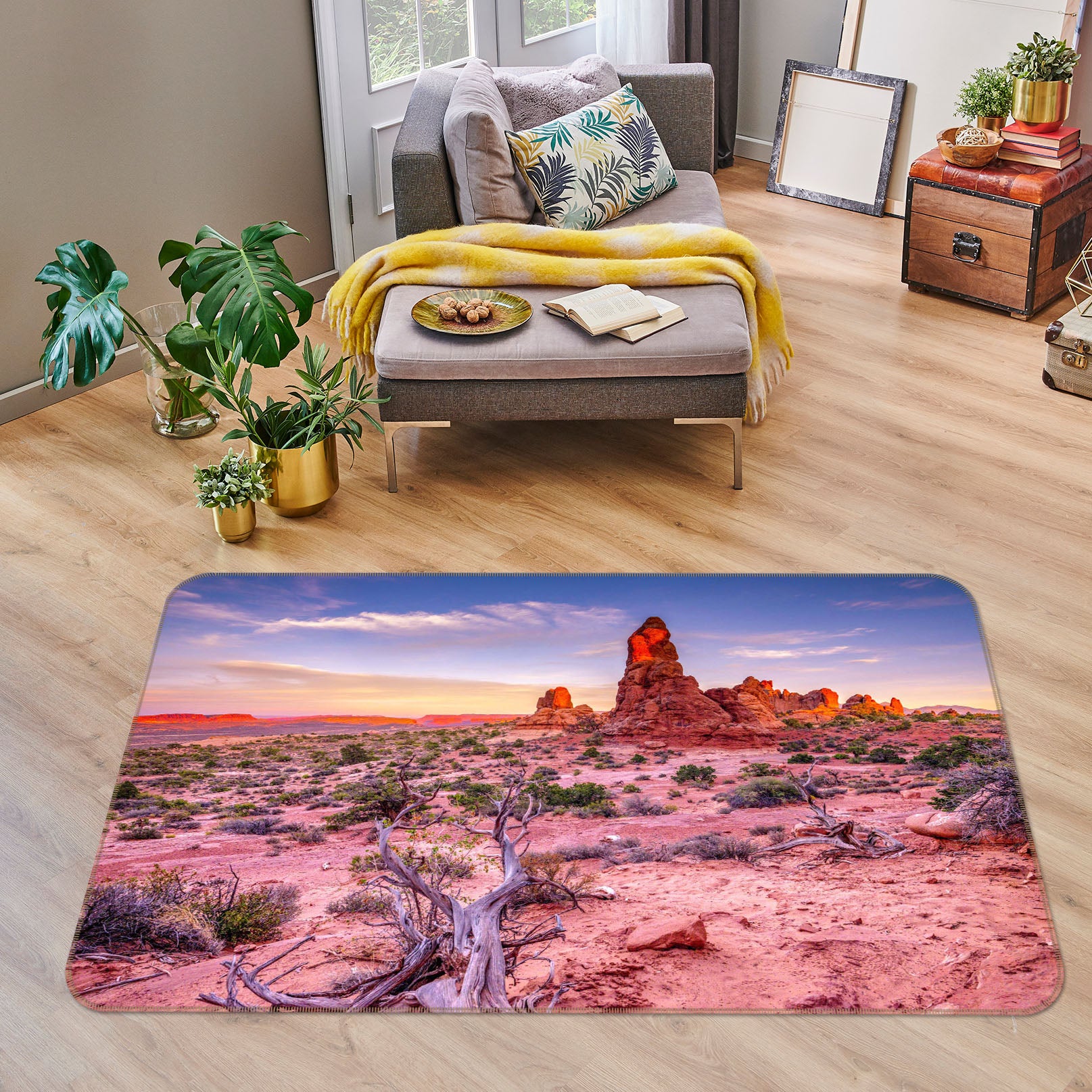 3D Red Stones 1145 Marco Carmassi Rug Non Slip Rug Mat