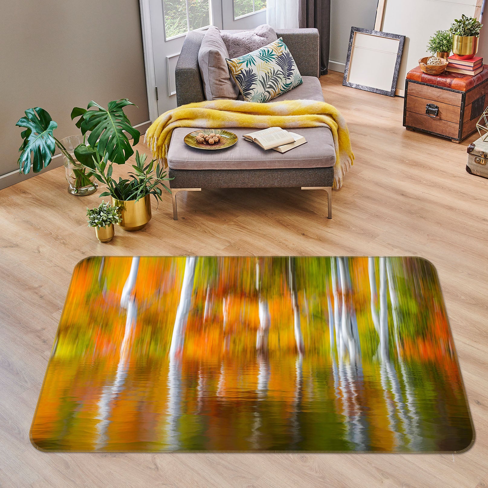 3D Forest River 1138 Marco Carmassi Rug Non Slip Rug Mat