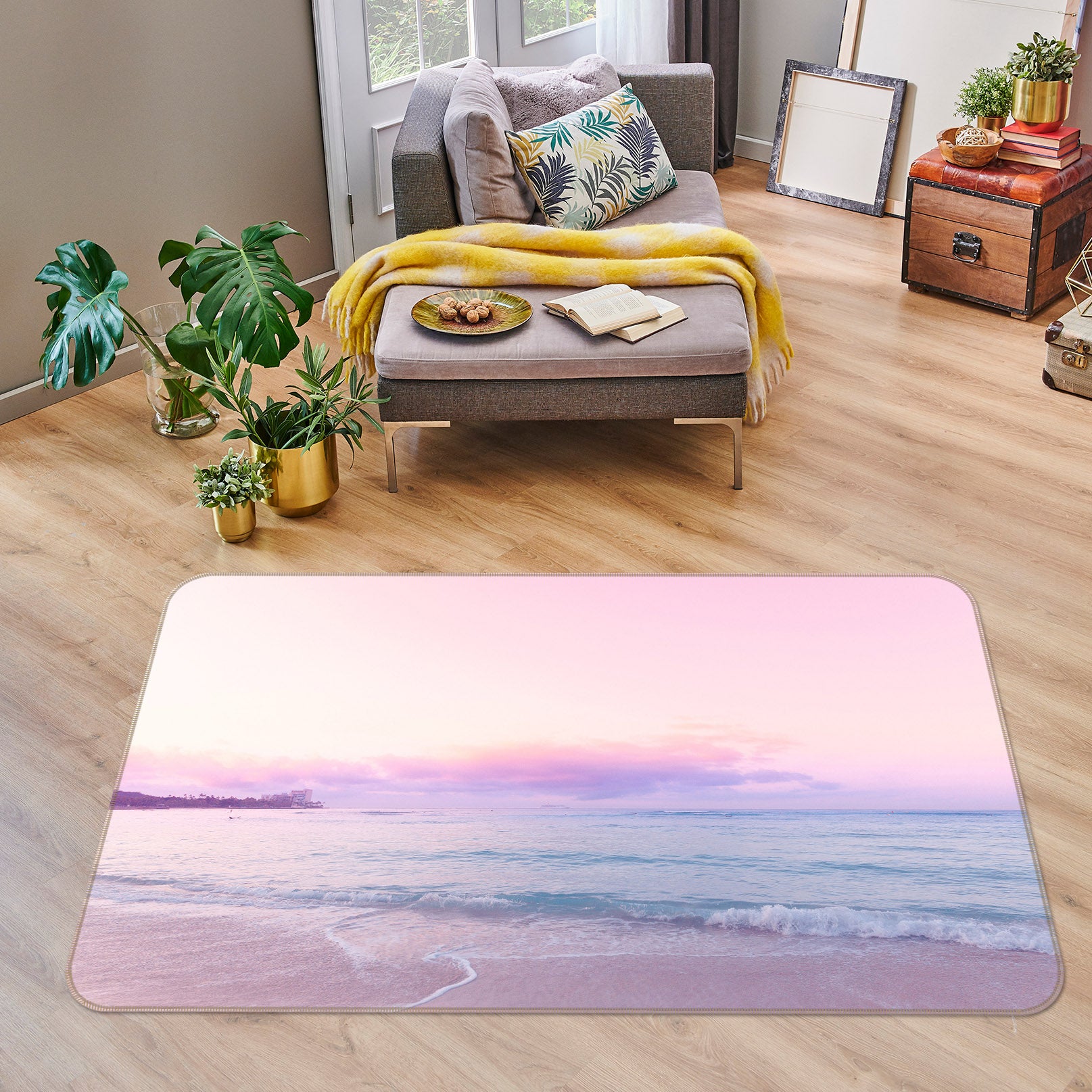 3D Purple Sky 1005 Noirblanc777 Rug Non Slip Rug Mat
