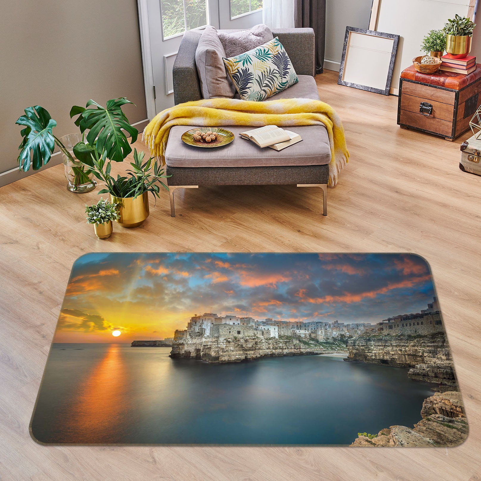 3D Water City 1158 Marco Carmassi Rug Non Slip Rug Mat