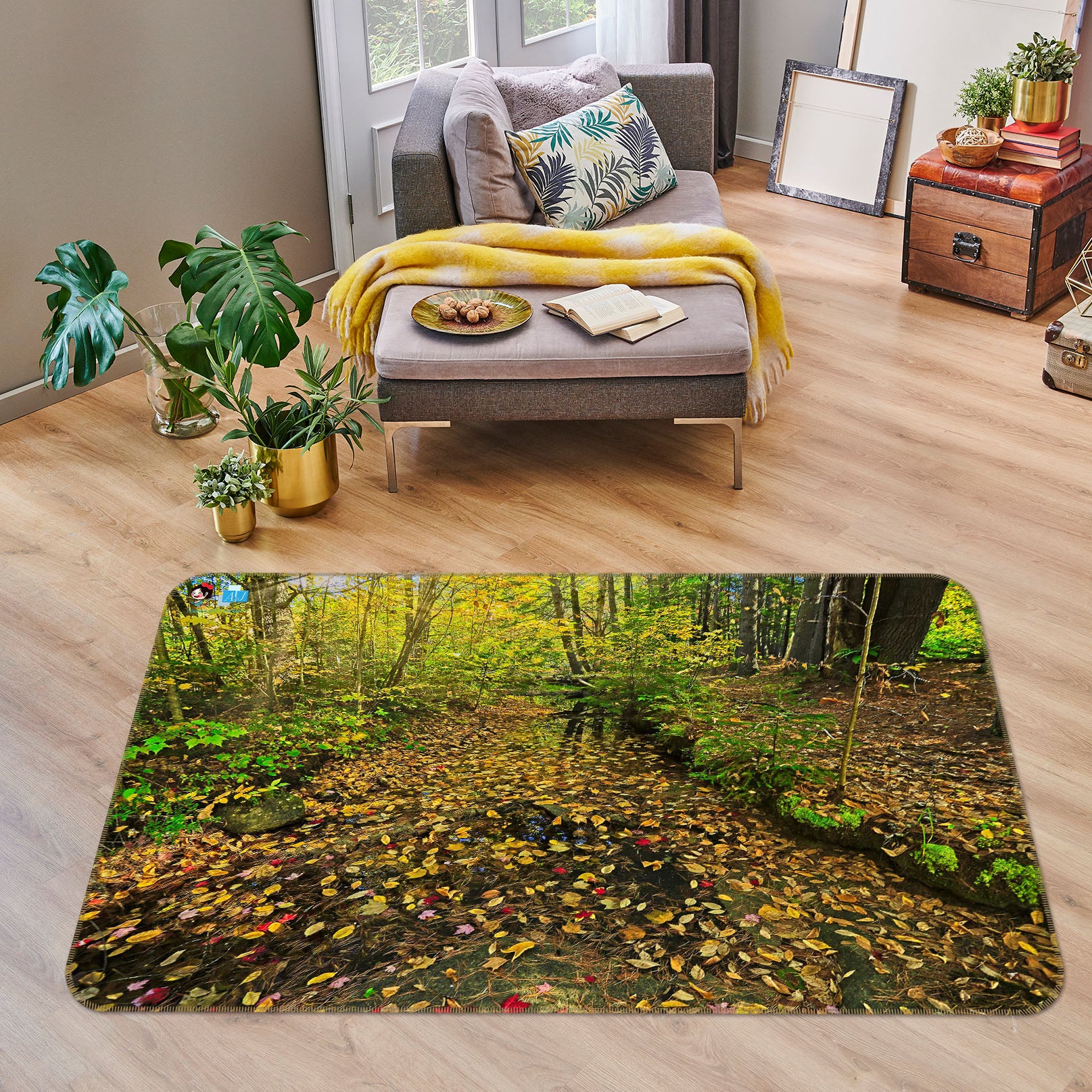 3D Leaf Creek 62218 Kathy Barefield Rug Non Slip Rug Mat