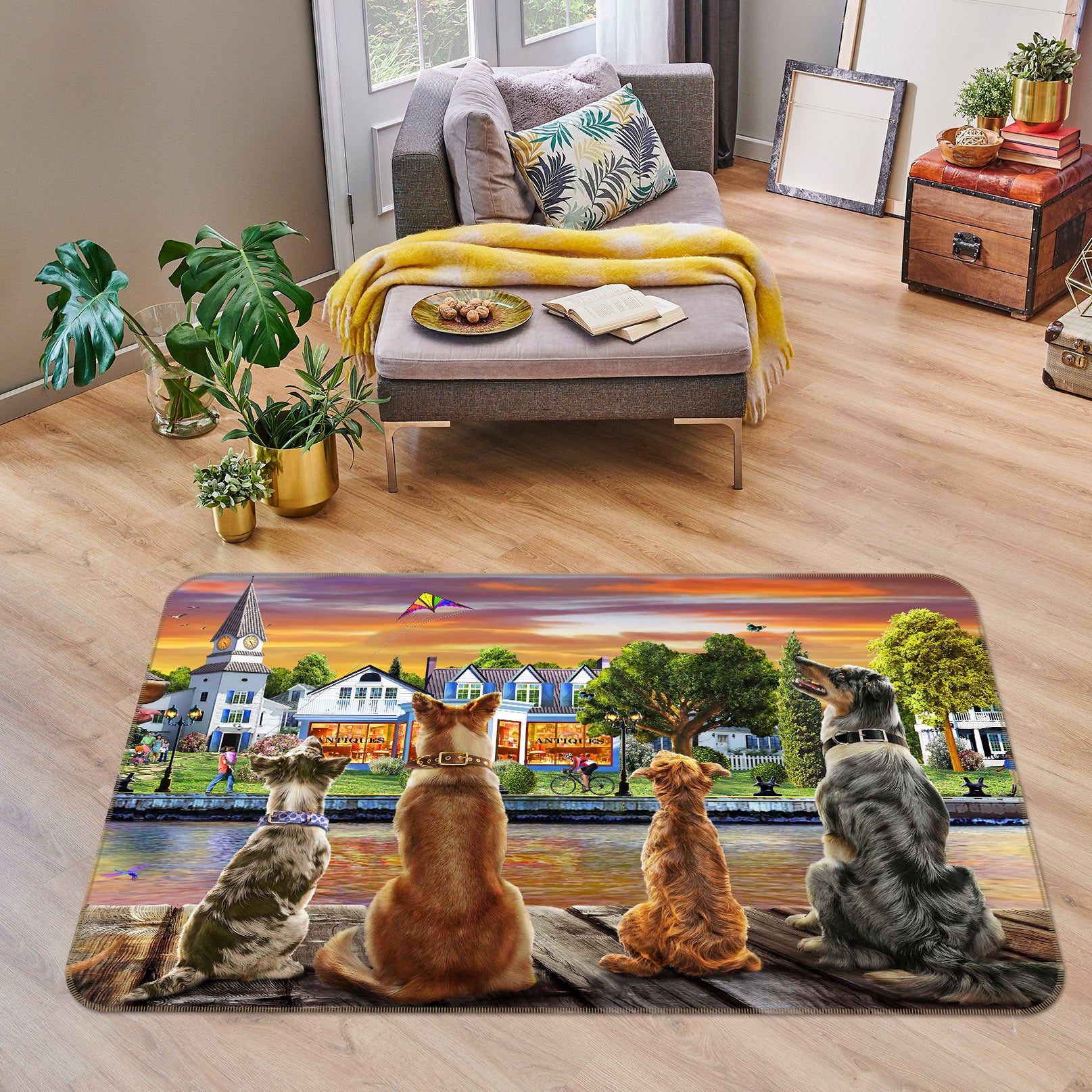 3D Watchdog 1074 Adrian Chesterman Rug Non Slip Rug Mat