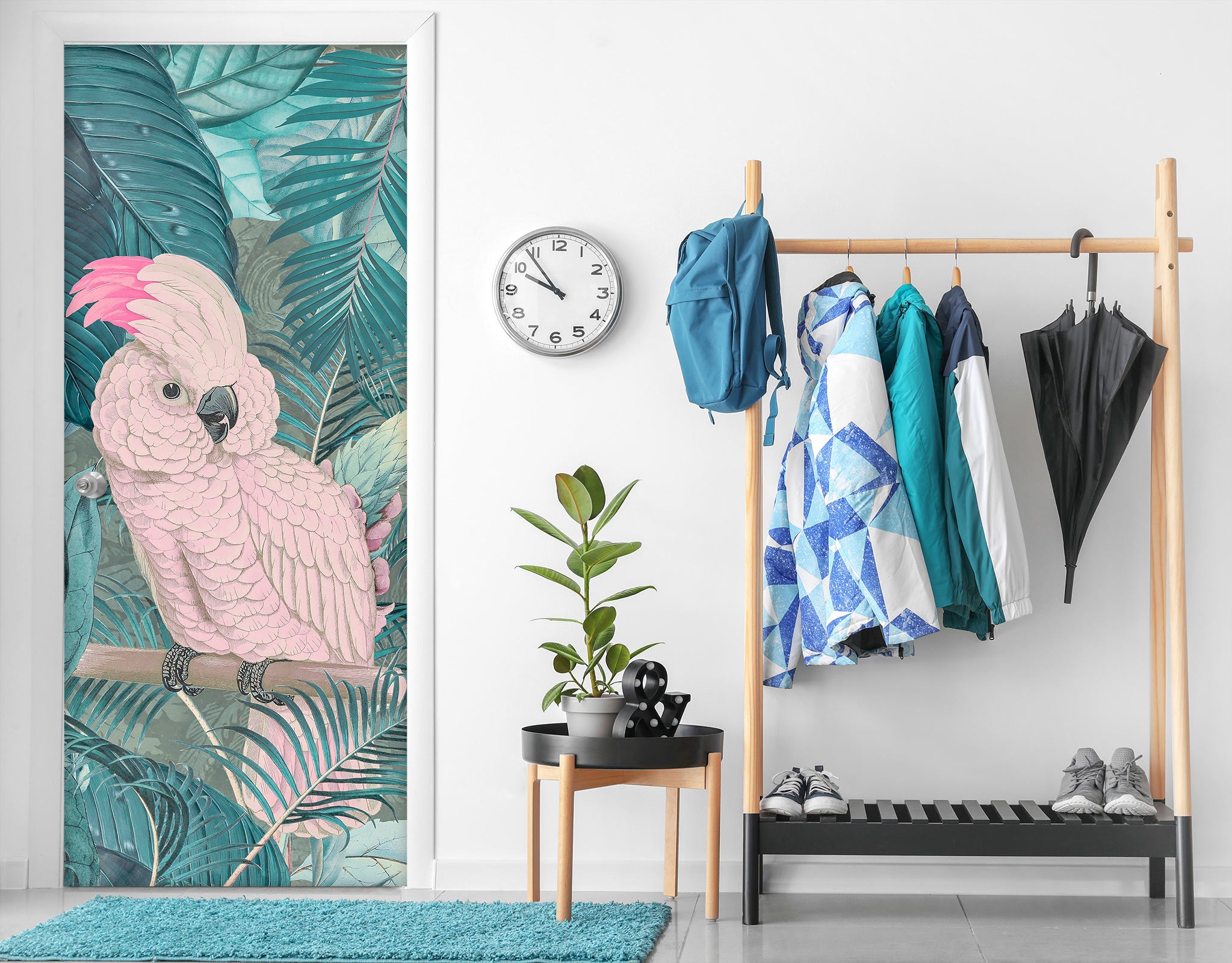 3D Parrot Leaves 118147 Andrea Haase Door Mural