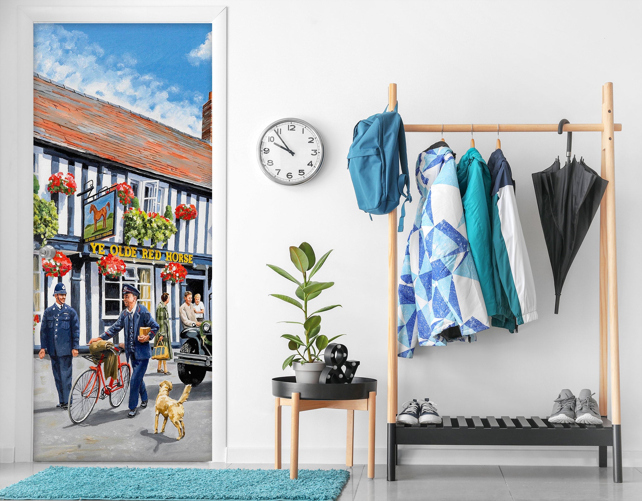 3D Shop Pedestrian Dog 10376 Trevor Mitchell Door Mural