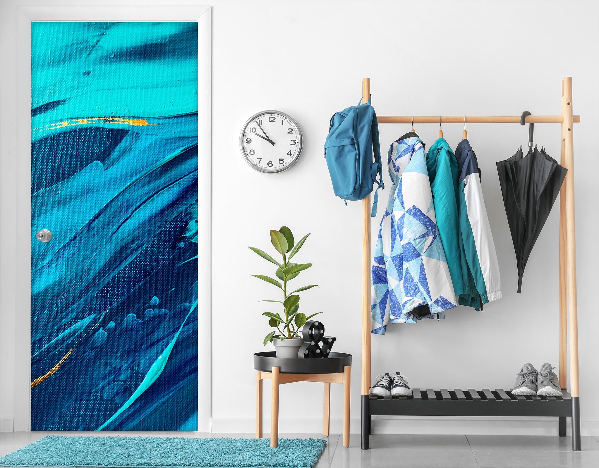 3D Art Blue 3111 Skromova Marina Door Mural