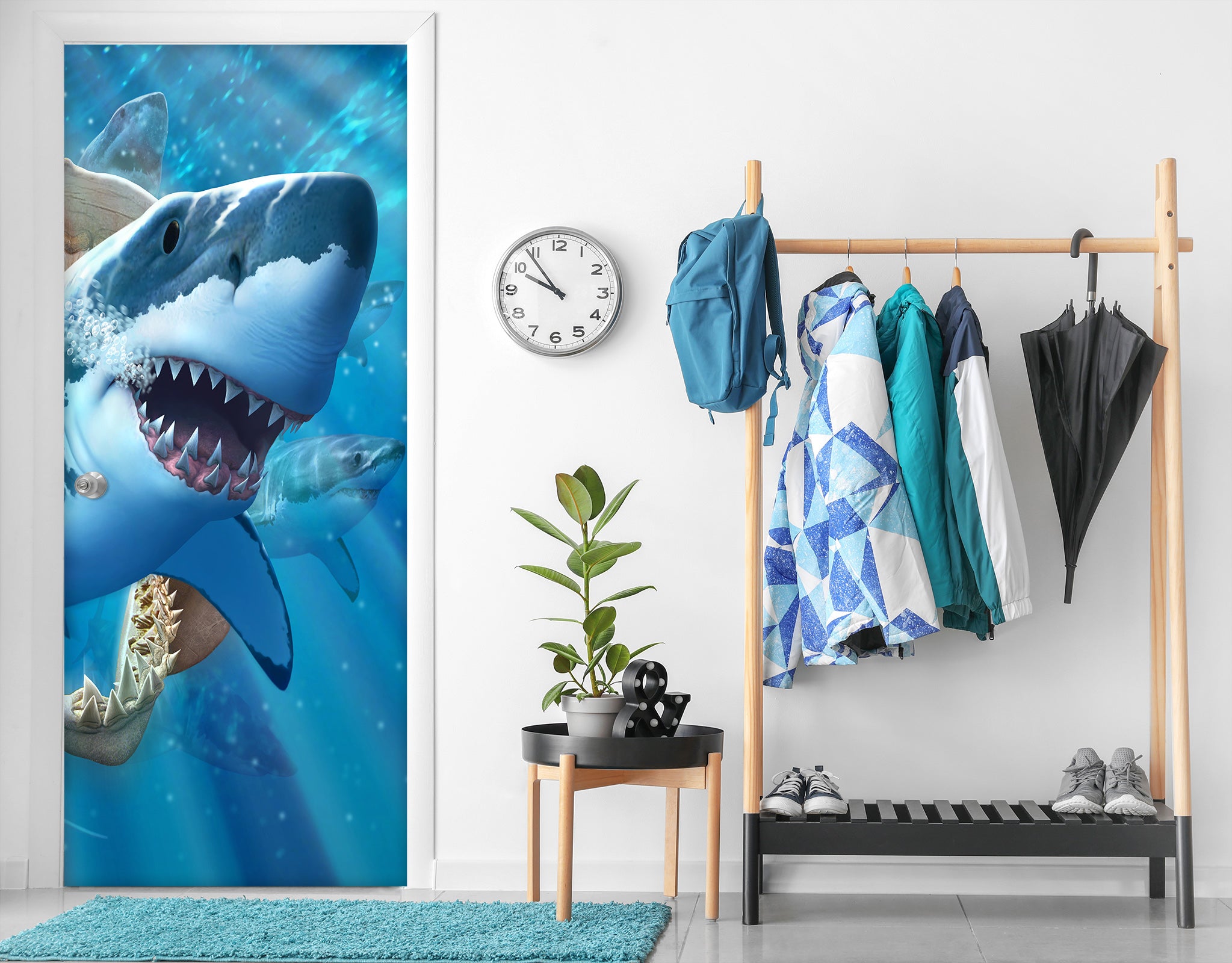 3D Shark 112137 Jerry LoFaro Door Mural