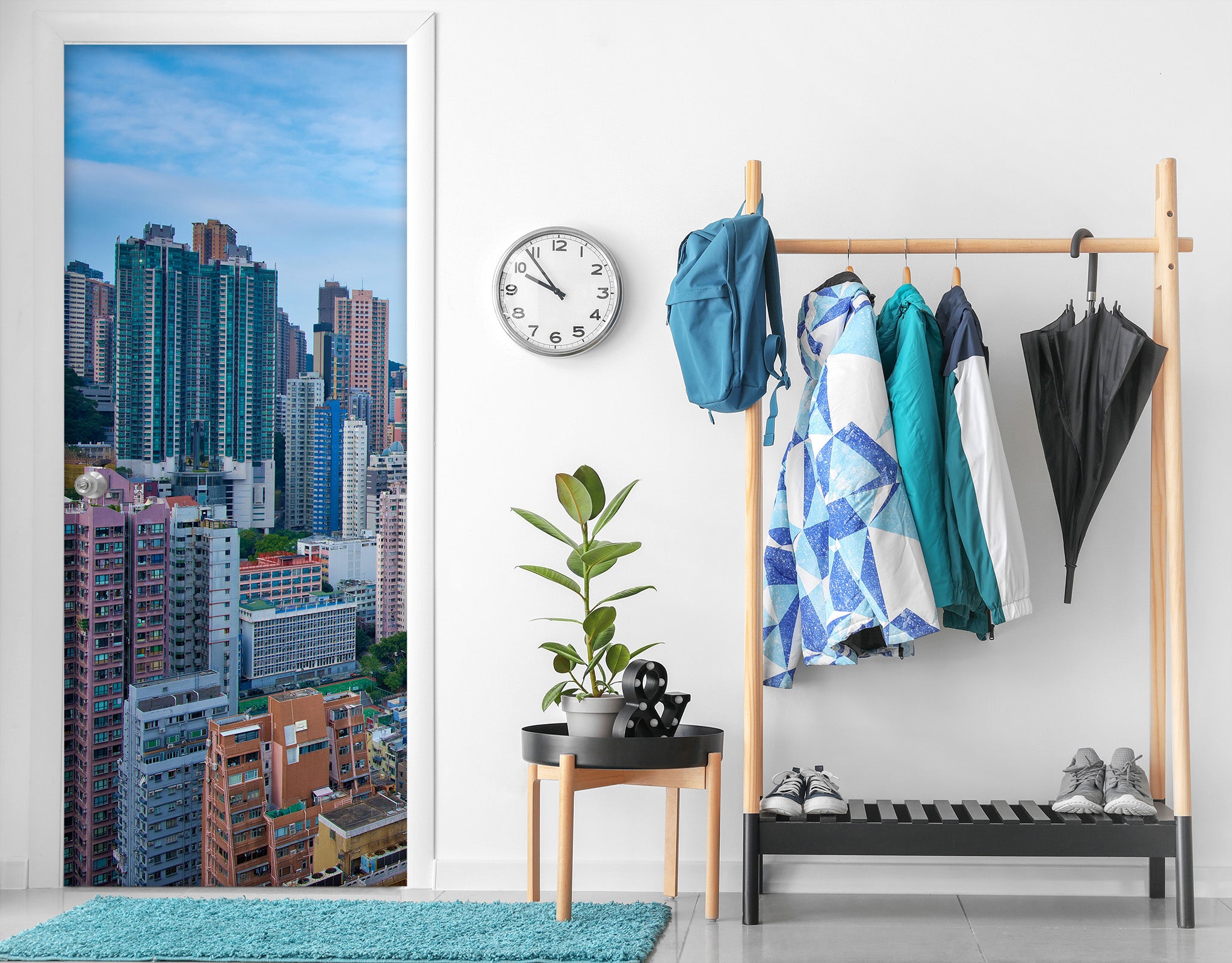 3D Color High Buildings 119164 Marco Carmassi Door Mural