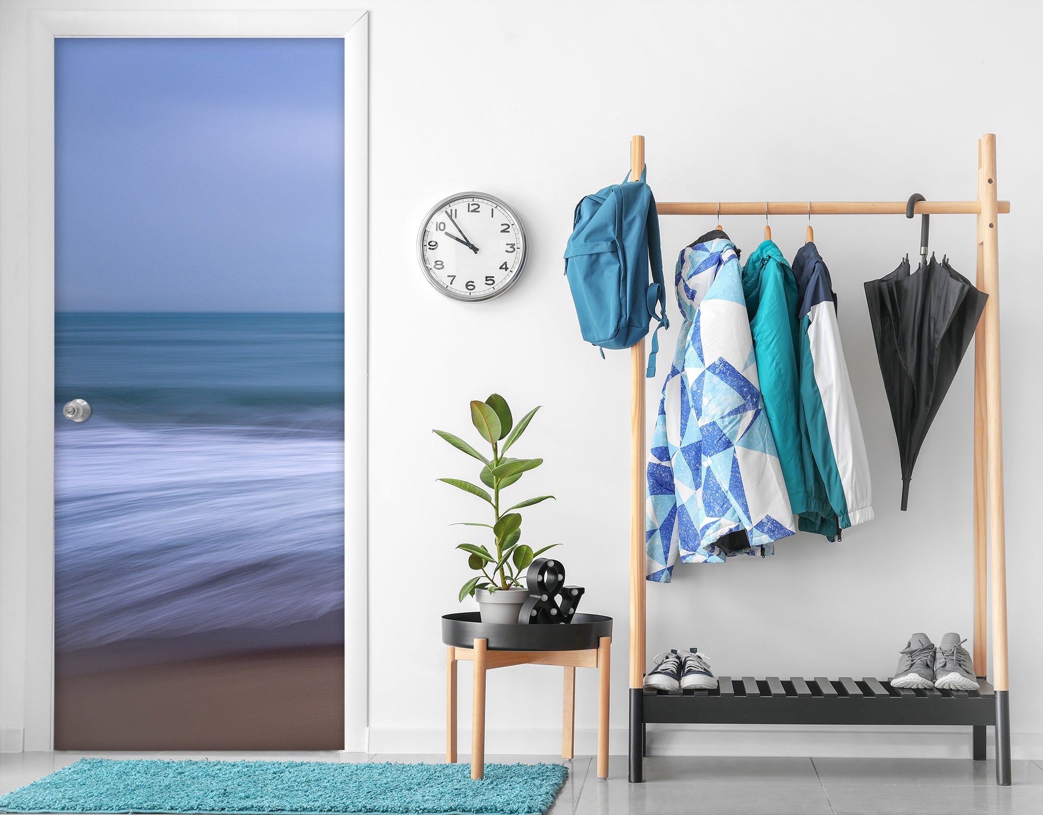 3D Waves Beach 119196 Marco Carmassi Door Mural