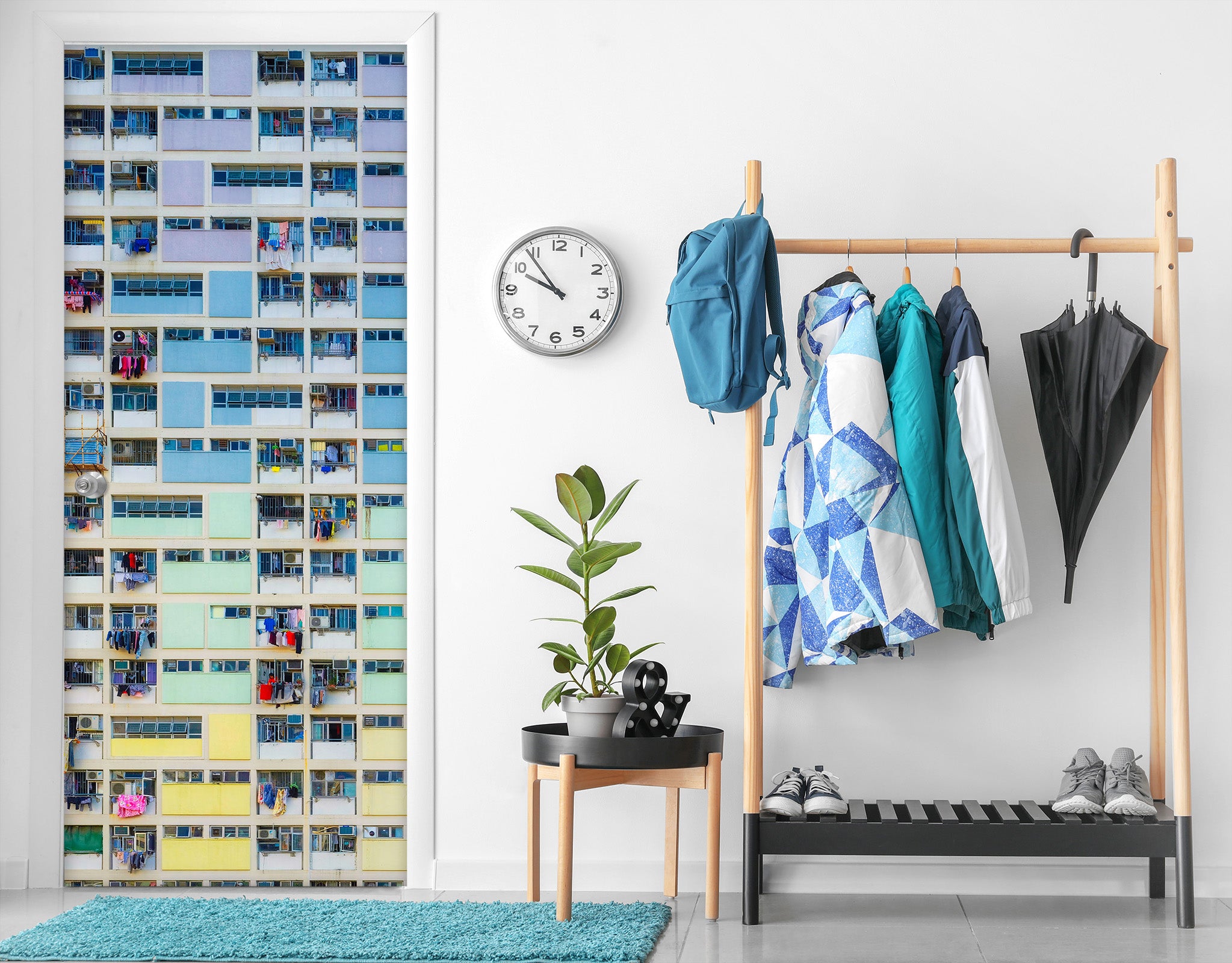 3D Color Windows Building 119161 Marco Carmassi Door Mural