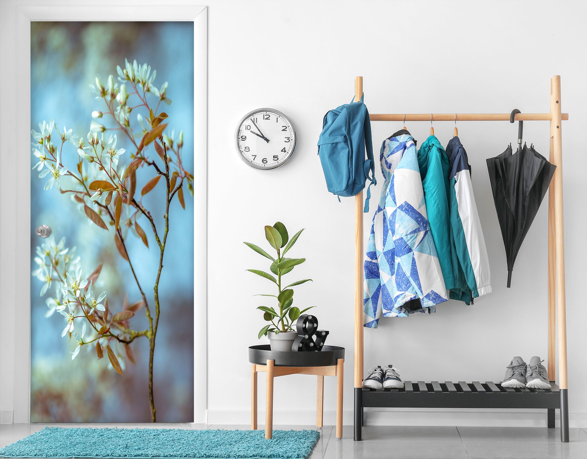 3D Little Flower 101131 Assaf Frank Door Mural