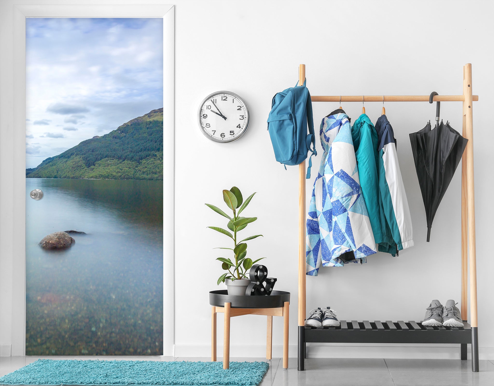 3D Lake Hillside Stone 101199 Assaf Frank Door Mural