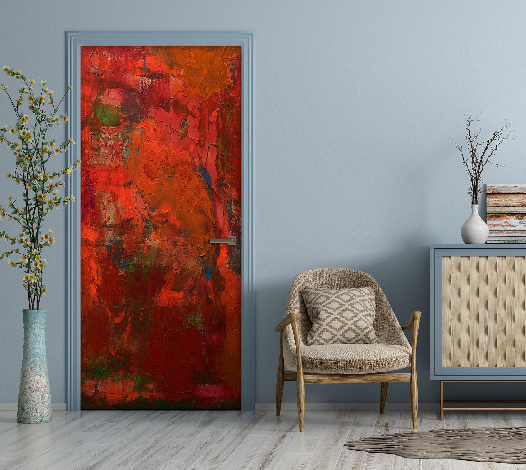 3D Red Pattern 10122 Allan P. Friedlander Door Mural