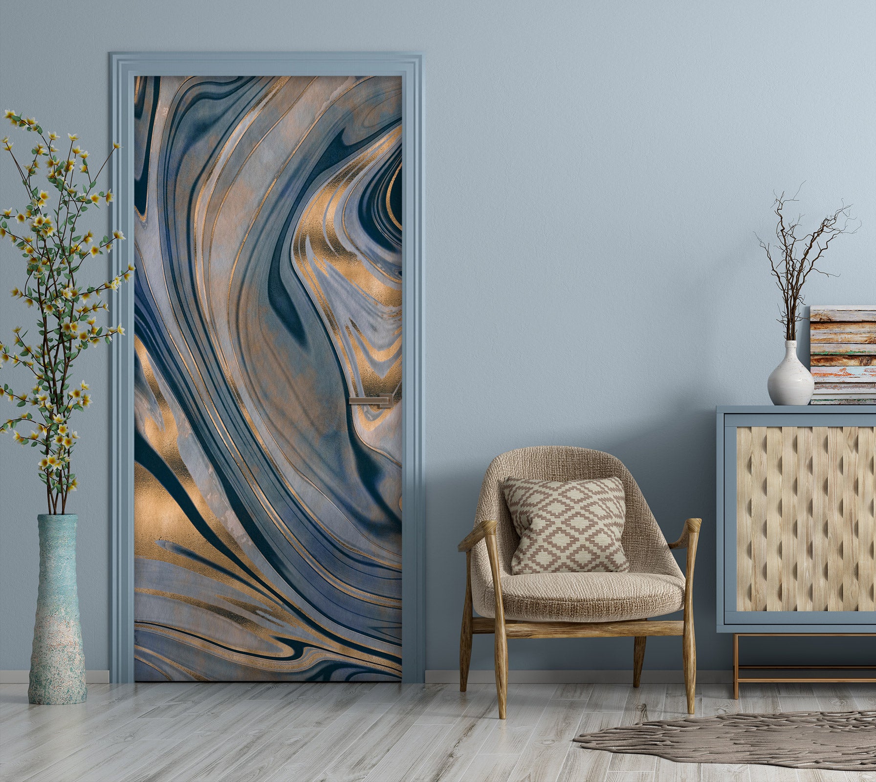 3D Striped Texture 10287 Andrea Haase Door Mural