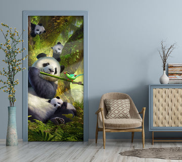 3D Panda 112145 Jerry LoFaro Door Mural