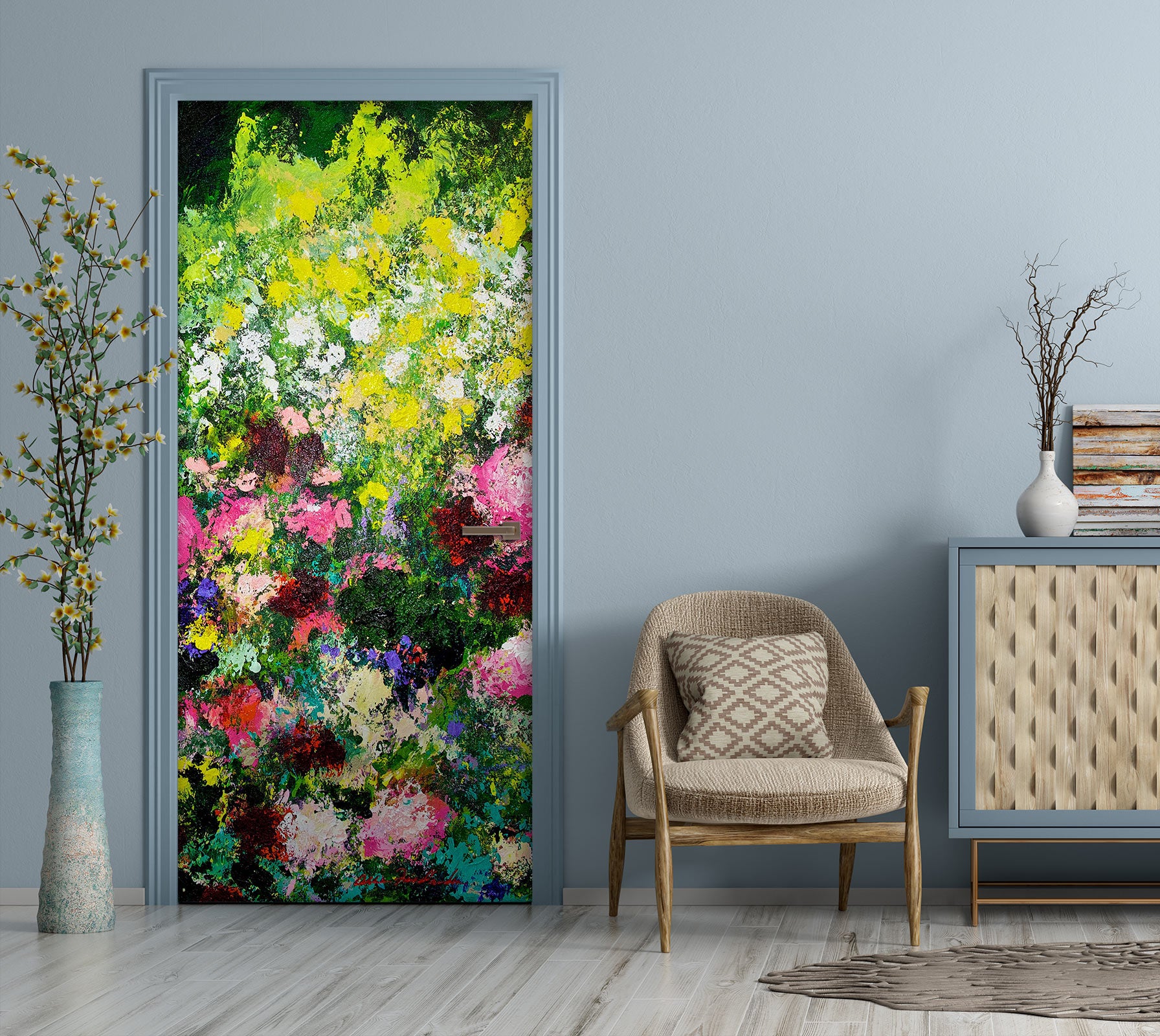 3D Garden Painting 93115 Allan P. Friedlander Door Mural