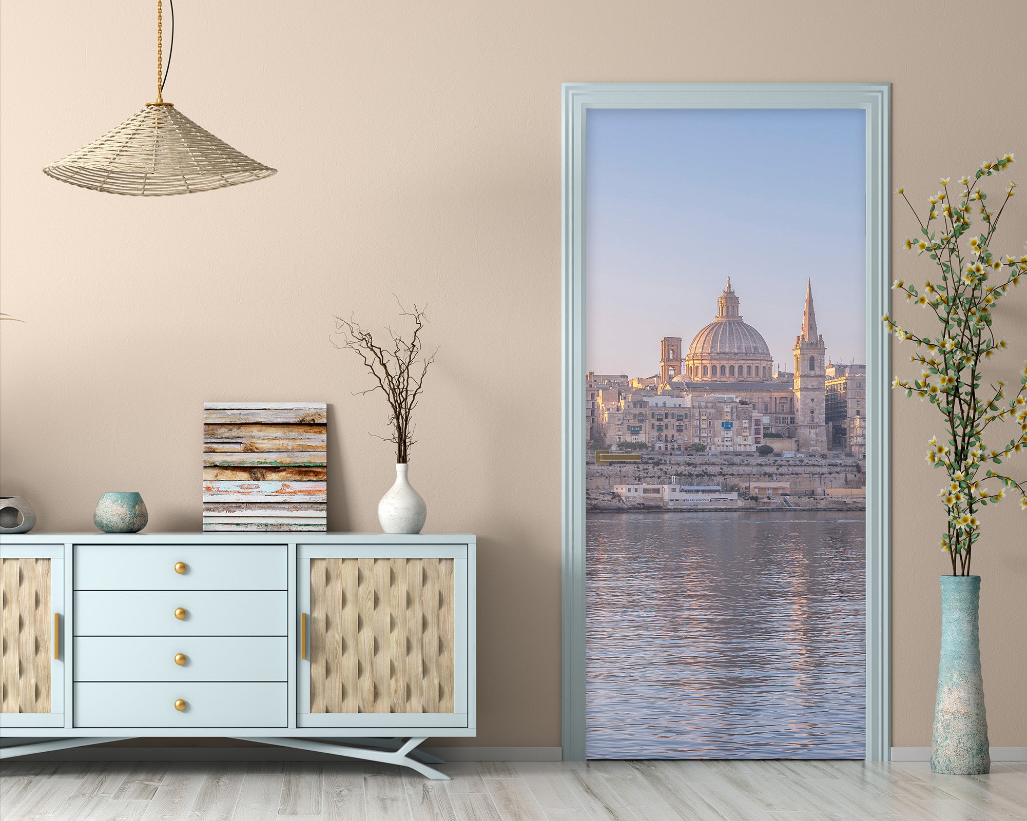 3D Seaside Building 106109 Assaf Frank Door Mural