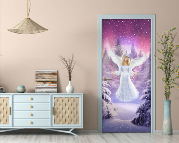 3D Snowy Angel 112152 Jerry LoFaro Door Mural