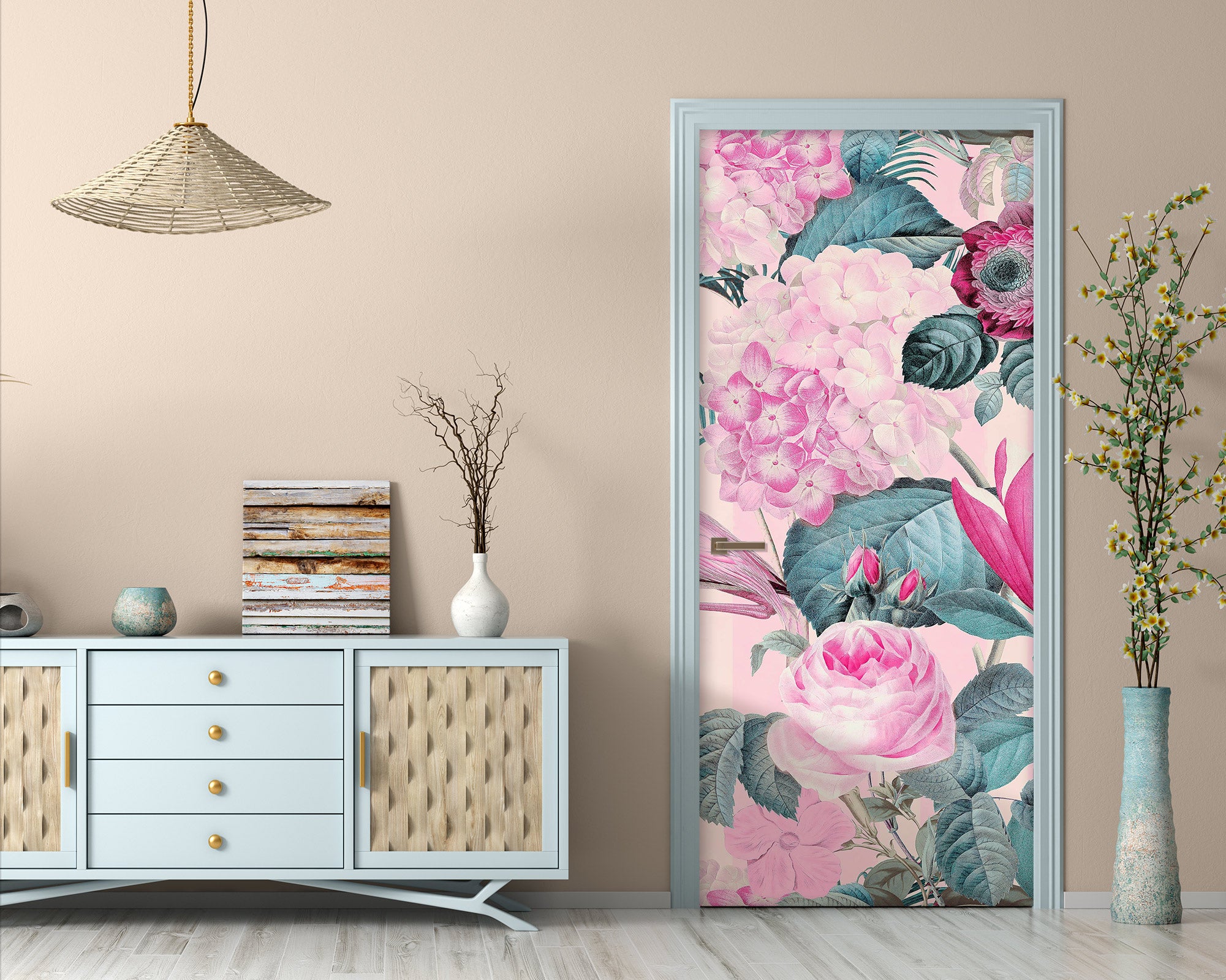 3D Rose Flower Bush 118125 Andrea Haase Door Mural