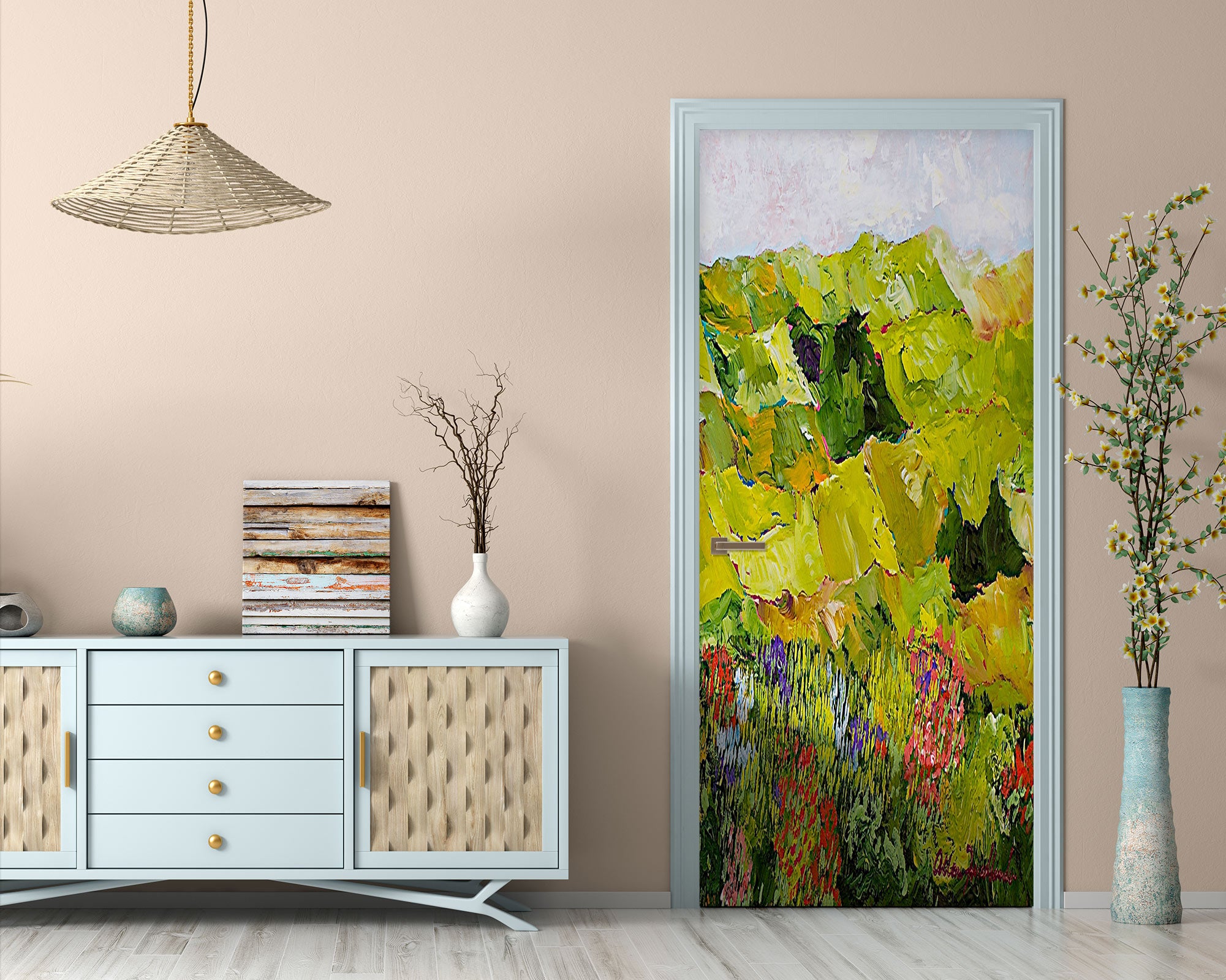 3D Meadow Flowers Painting 9384 Allan P. Friedlander Door Mural