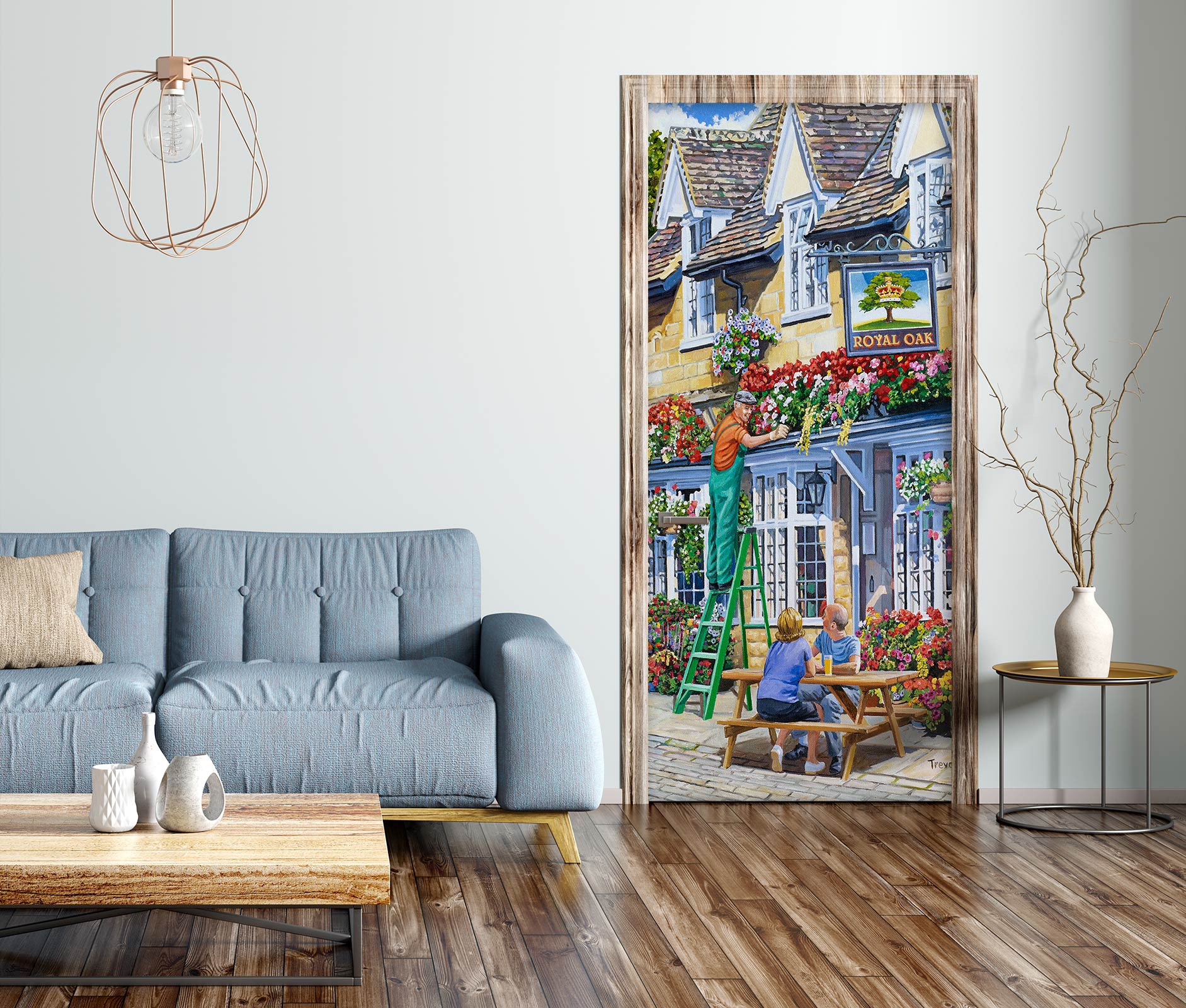 3D Building Shop Flowers 103173 Trevor Mitchell Door Mural