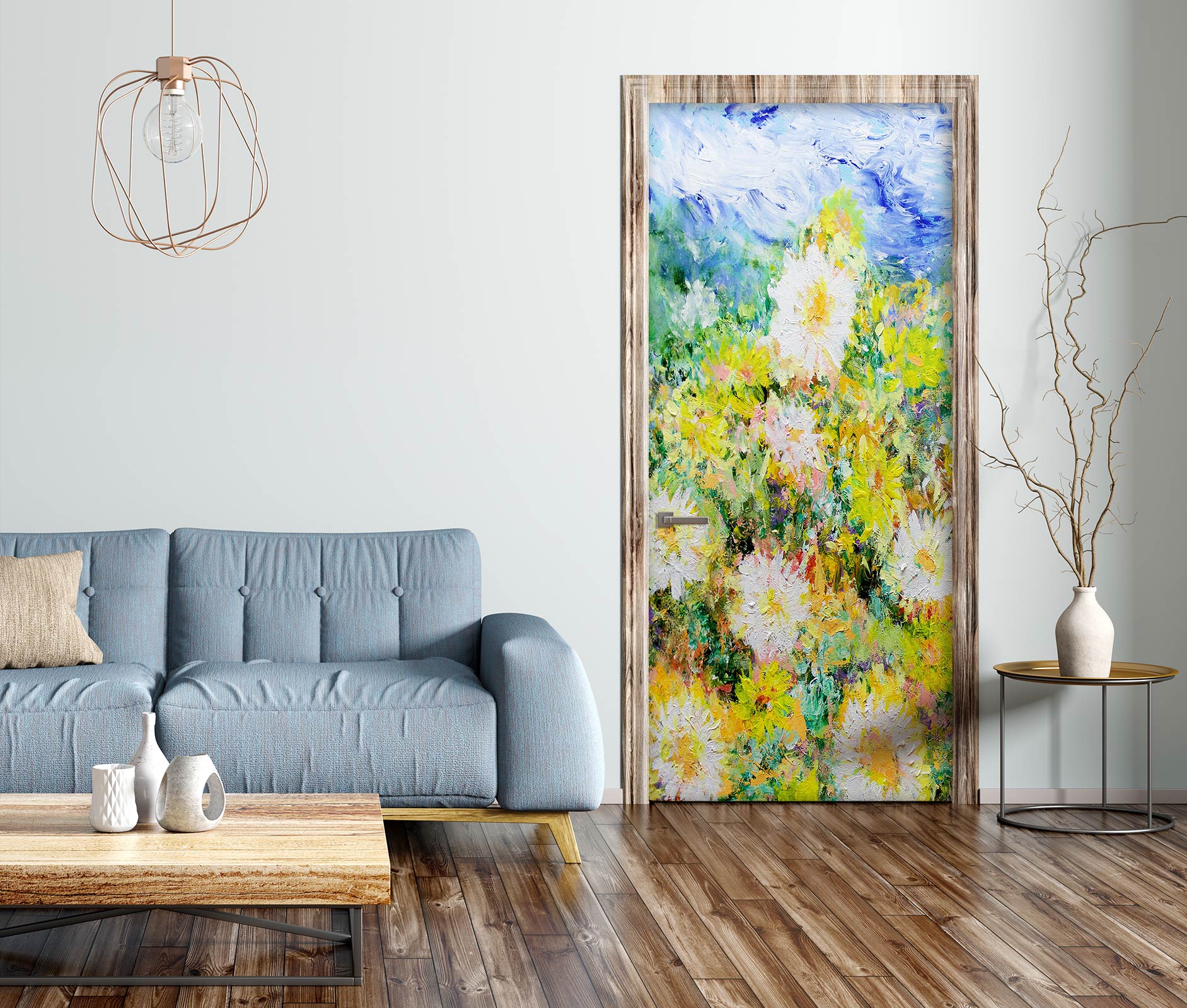 3D Painting Yellow Flowers 93204 Allan P. Friedlander Door Mural
