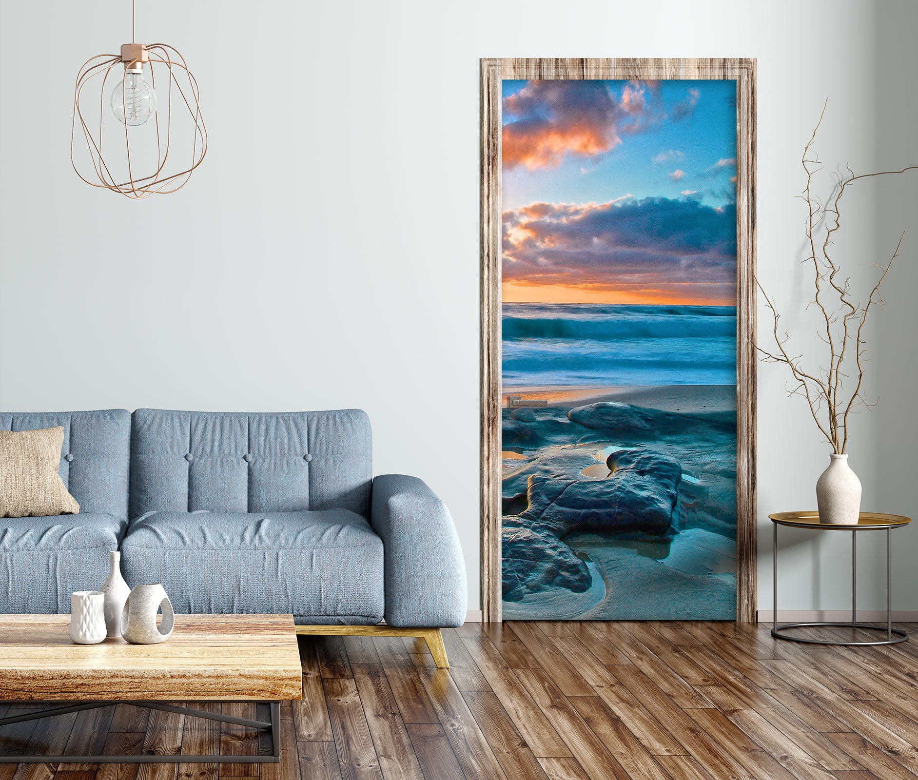 3D Ocean Waves 110222 Kathy Barefield Door Mural