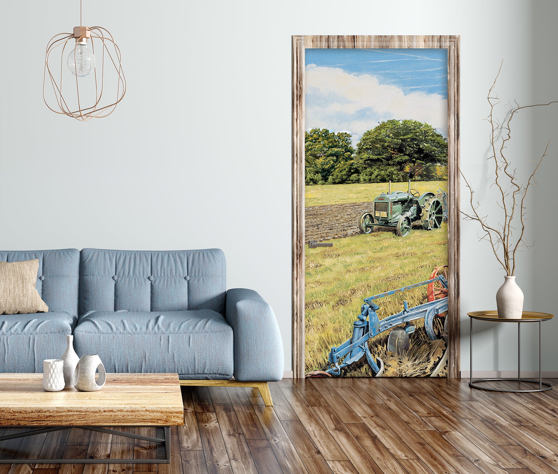 3D Wheat Harvester 103115 Trevor Mitchell Door Mural