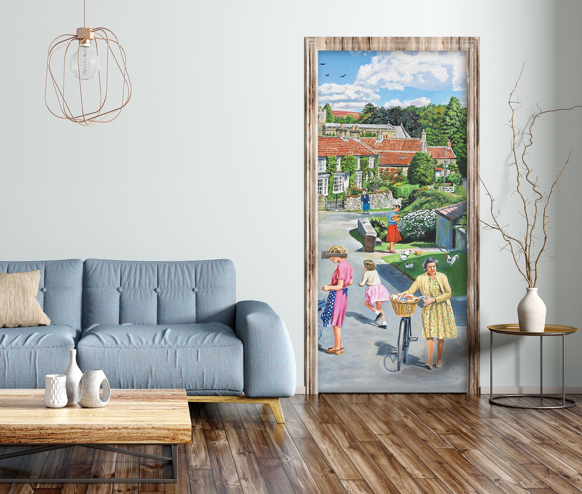 3D Village Road House 103158 Trevor Mitchell Door Mural