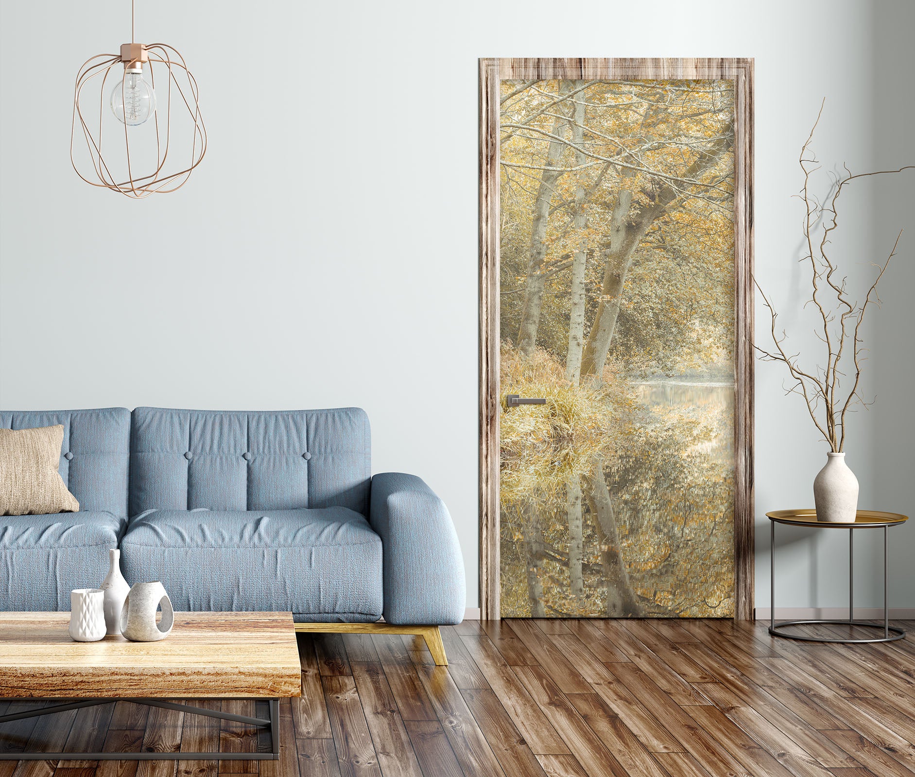 3D Forest Weed 5092 Assaf Frank Door Mural