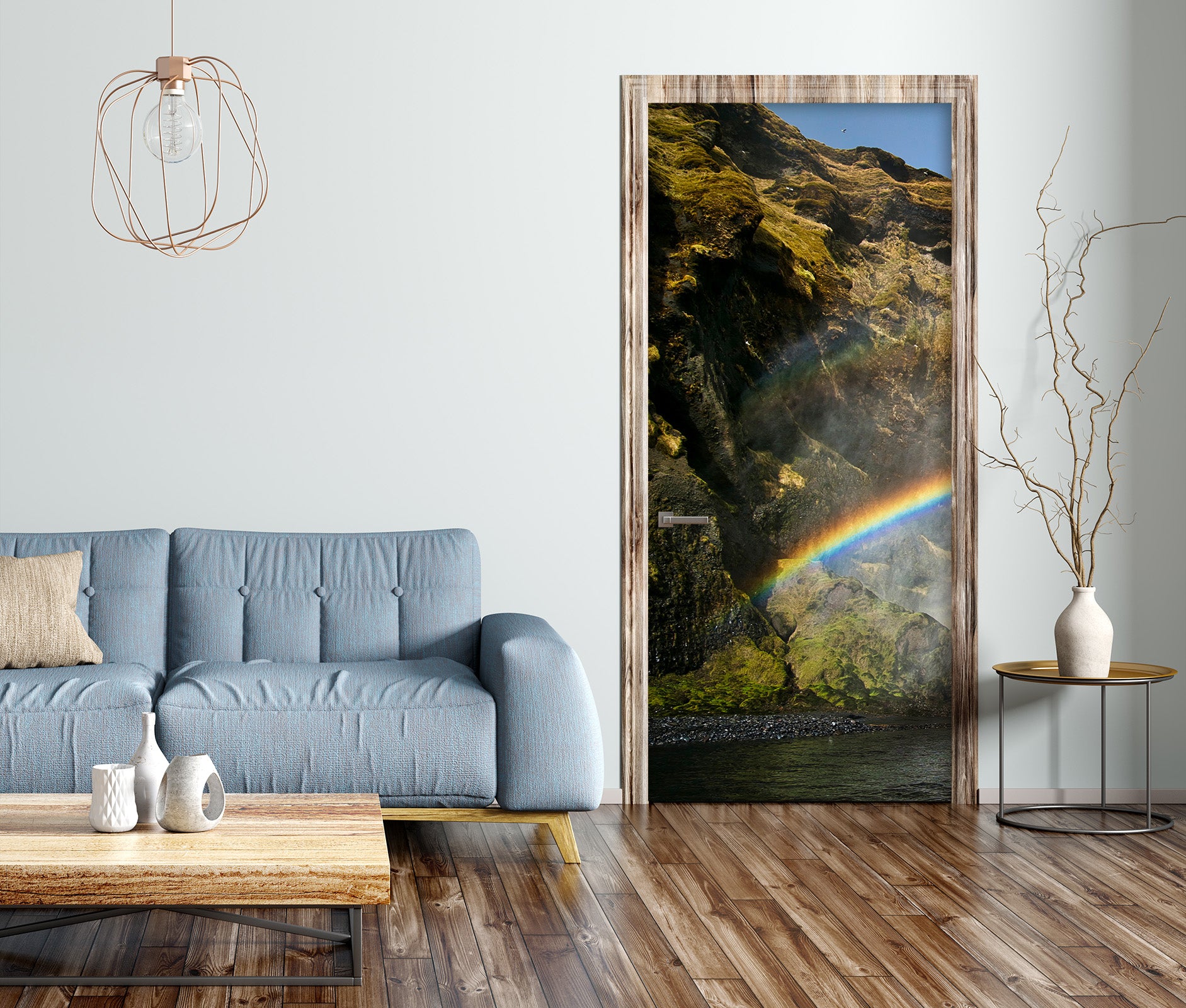 3D Rock Rainbow 12277 Marco Carmassi Door Mural
