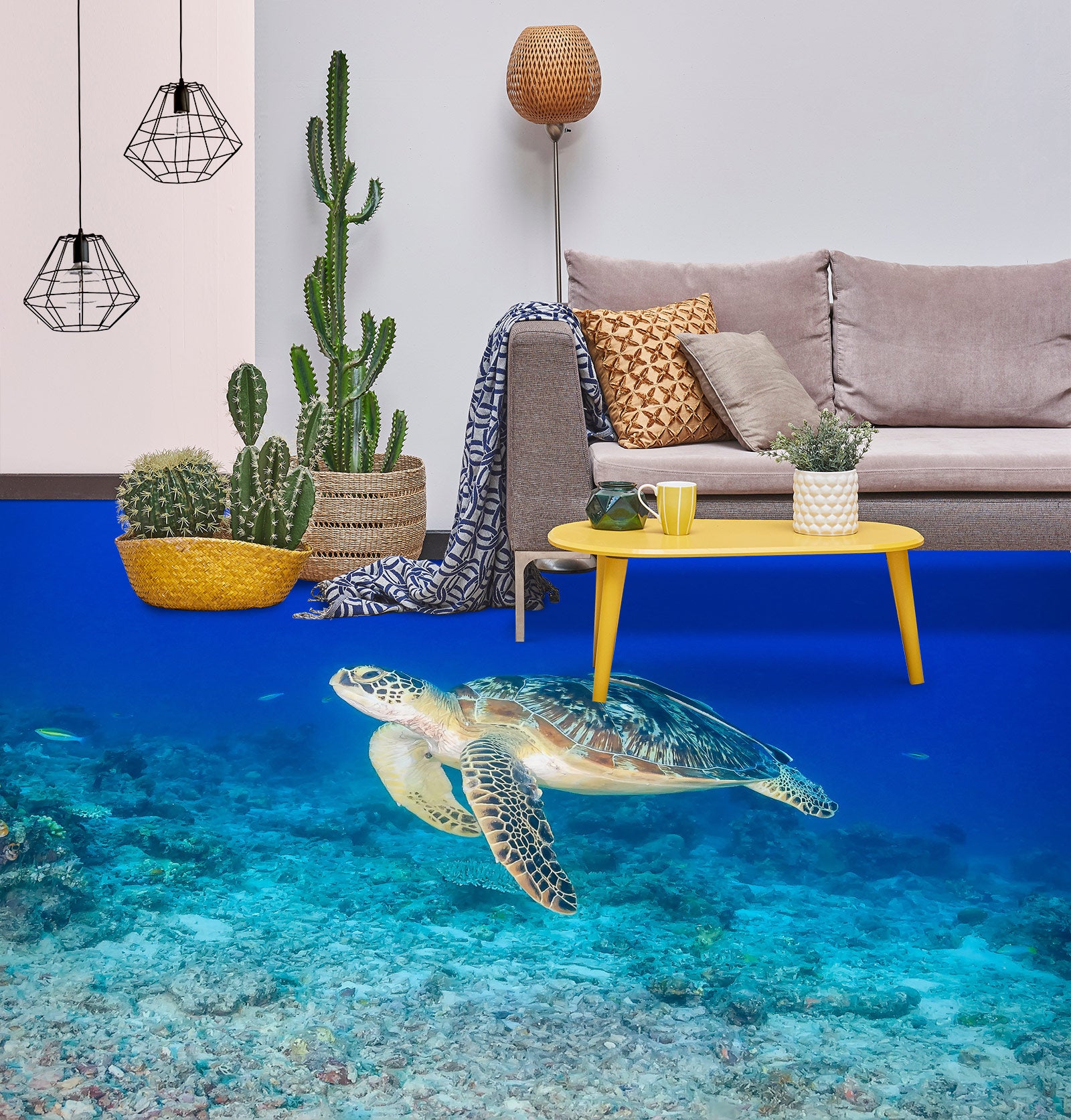 3D Sea Turtle 1391 Floor Mural  Wallpaper Murals Self-Adhesive Removable Print Epoxy