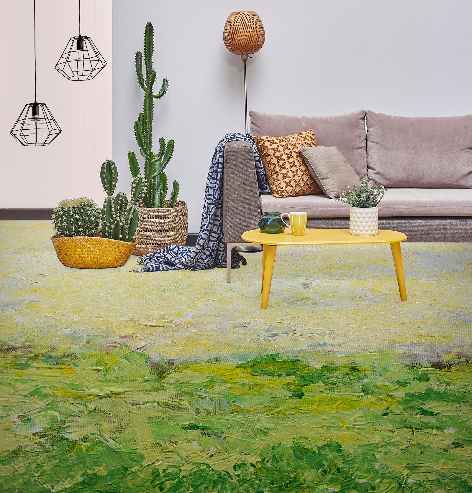 3D Green Paint Grass Pattern 9501 Allan P. Friedlander Floor Mural  Wallpaper Murals Self-Adhesive Removable Print Epoxy