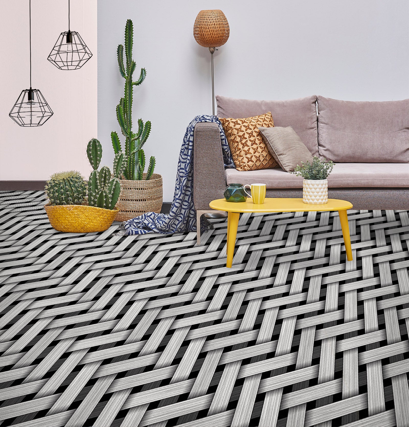 3D Grey Interlaced Art 1442 Floor Mural  Wallpaper Murals Self-Adhesive Removable Print Epoxy