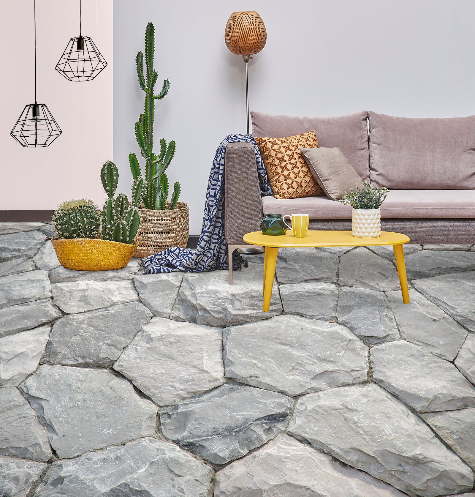 3D Light Gray Stones 986 Floor Mural  Wallpaper Murals Self-Adhesive Removable Print Epoxy