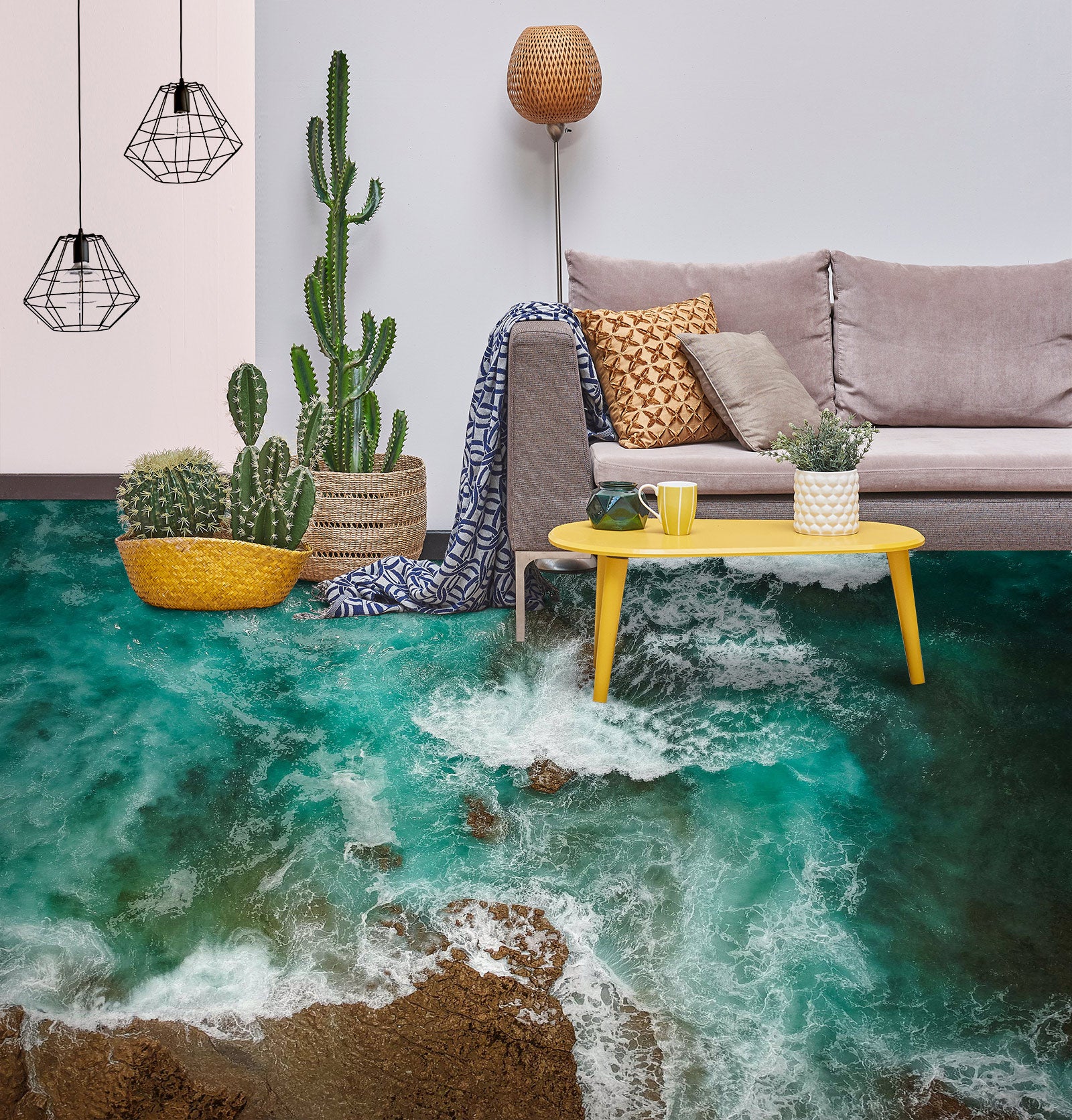 3D Lake Blue 133 Floor Mural  Wallpaper Murals Rug & Mat Print Epoxy waterproof bath floor