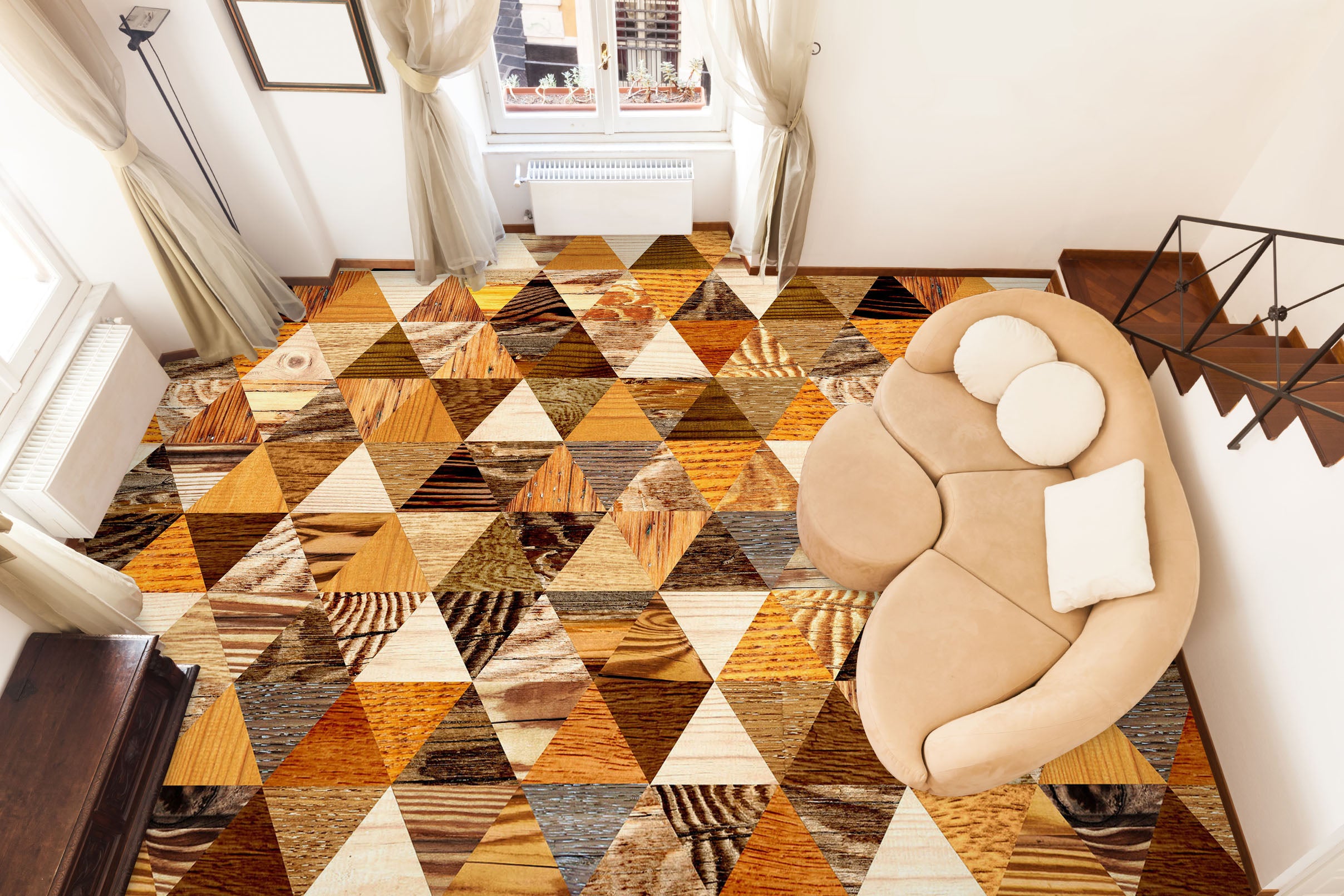 3D Landscape Triangles 543 Floor Mural  Wallpaper Murals Rug & Mat Print Epoxy waterproof bath floor