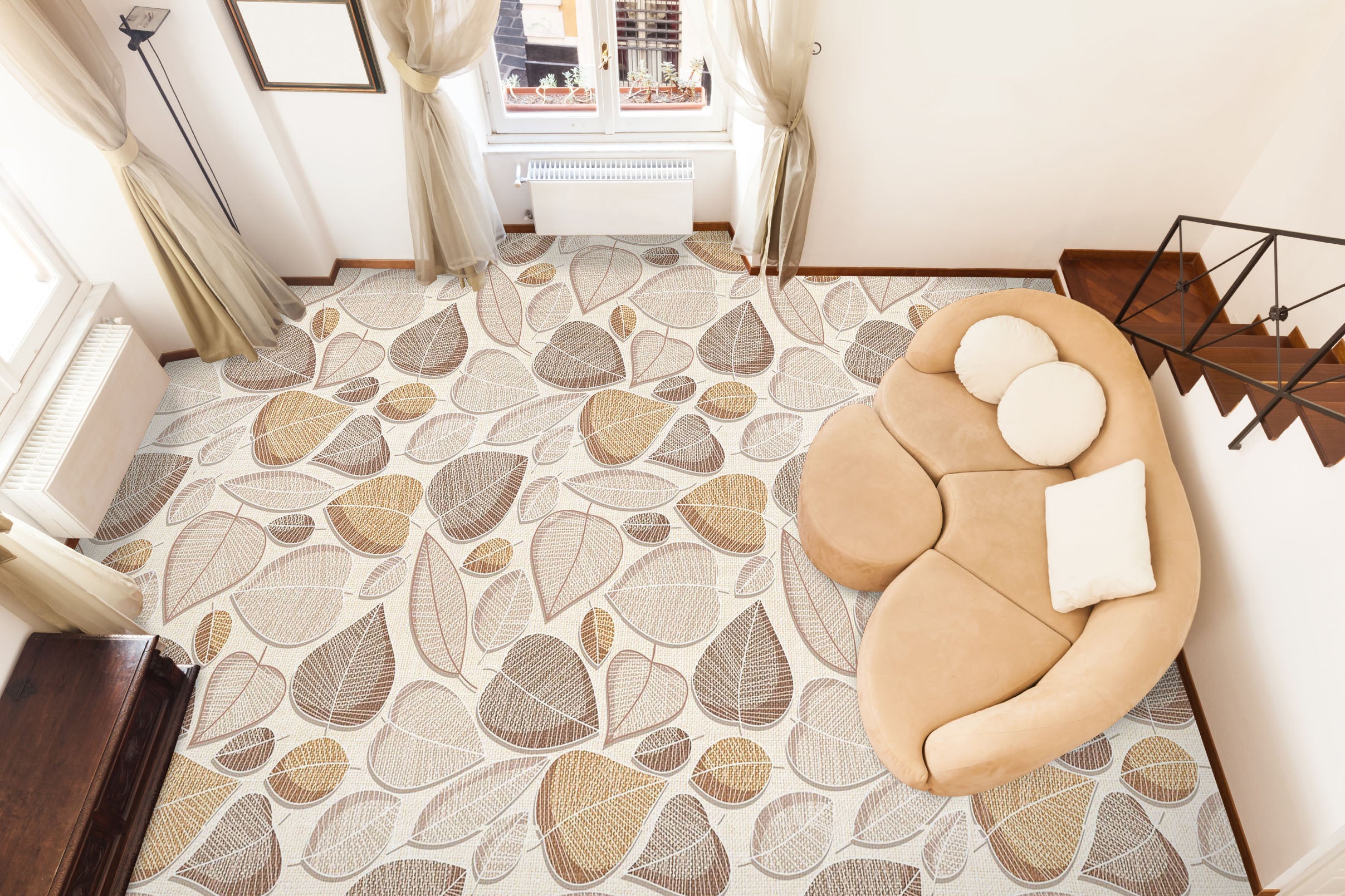 3D Gentle Stone Colors 731 Floor Mural