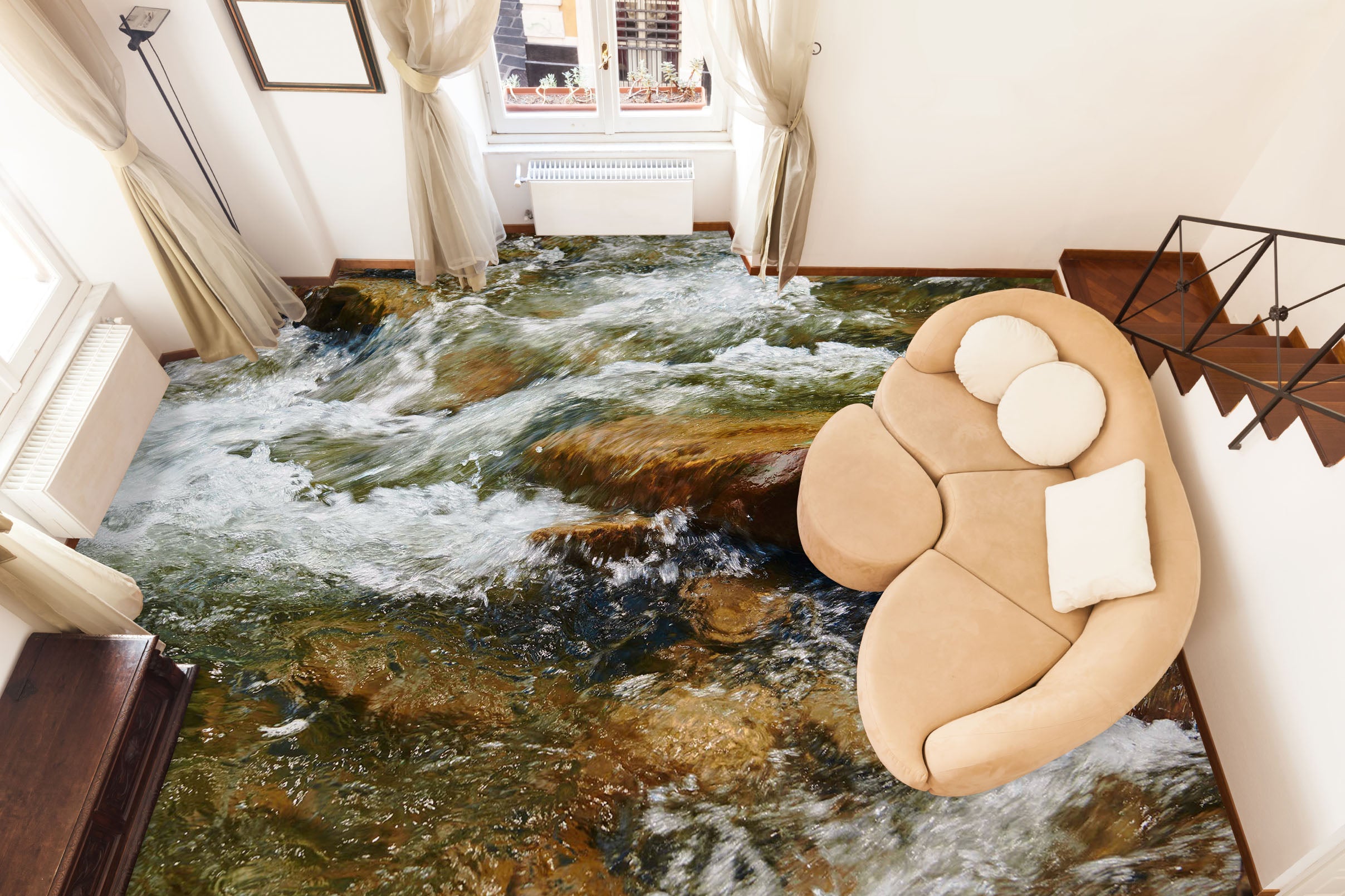 3D Cool Water Summer 783 Floor Mural  Wallpaper Murals Rug & Mat Print Epoxy waterproof bath floor