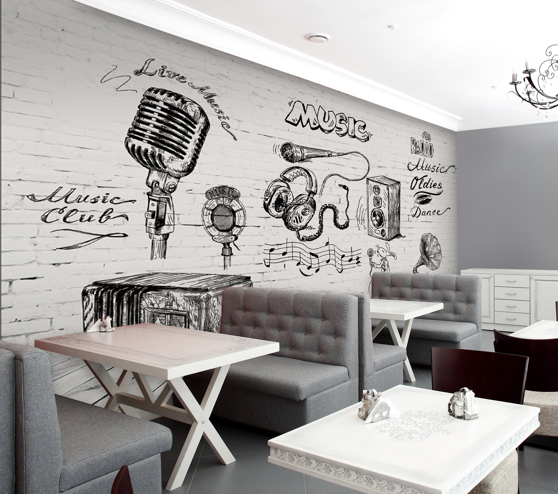 3D Sketch Pattern 1482 Wall Murals