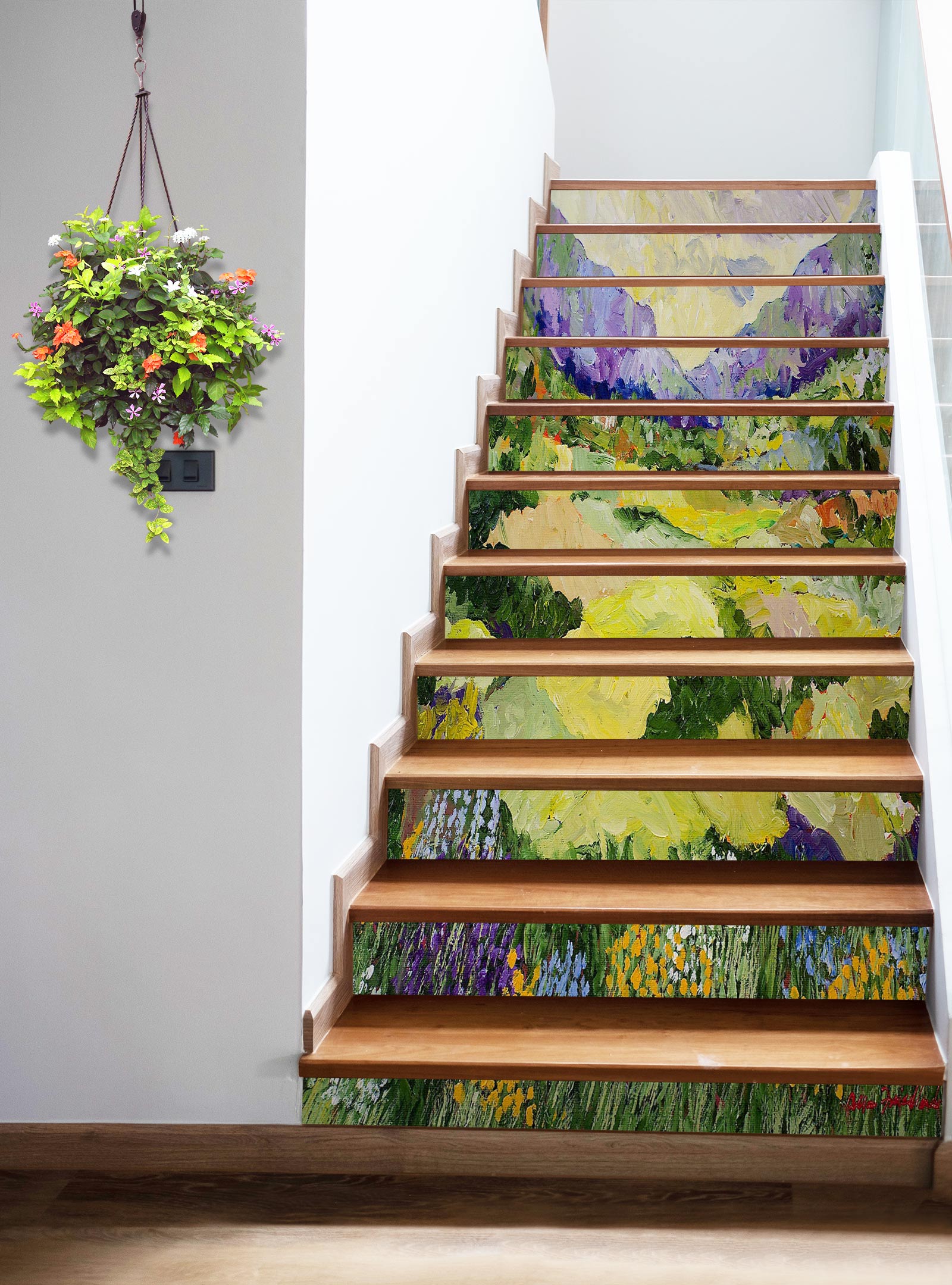 3D Mountain Flowers Field 89215 Allan P. Friedlander Stair Risers