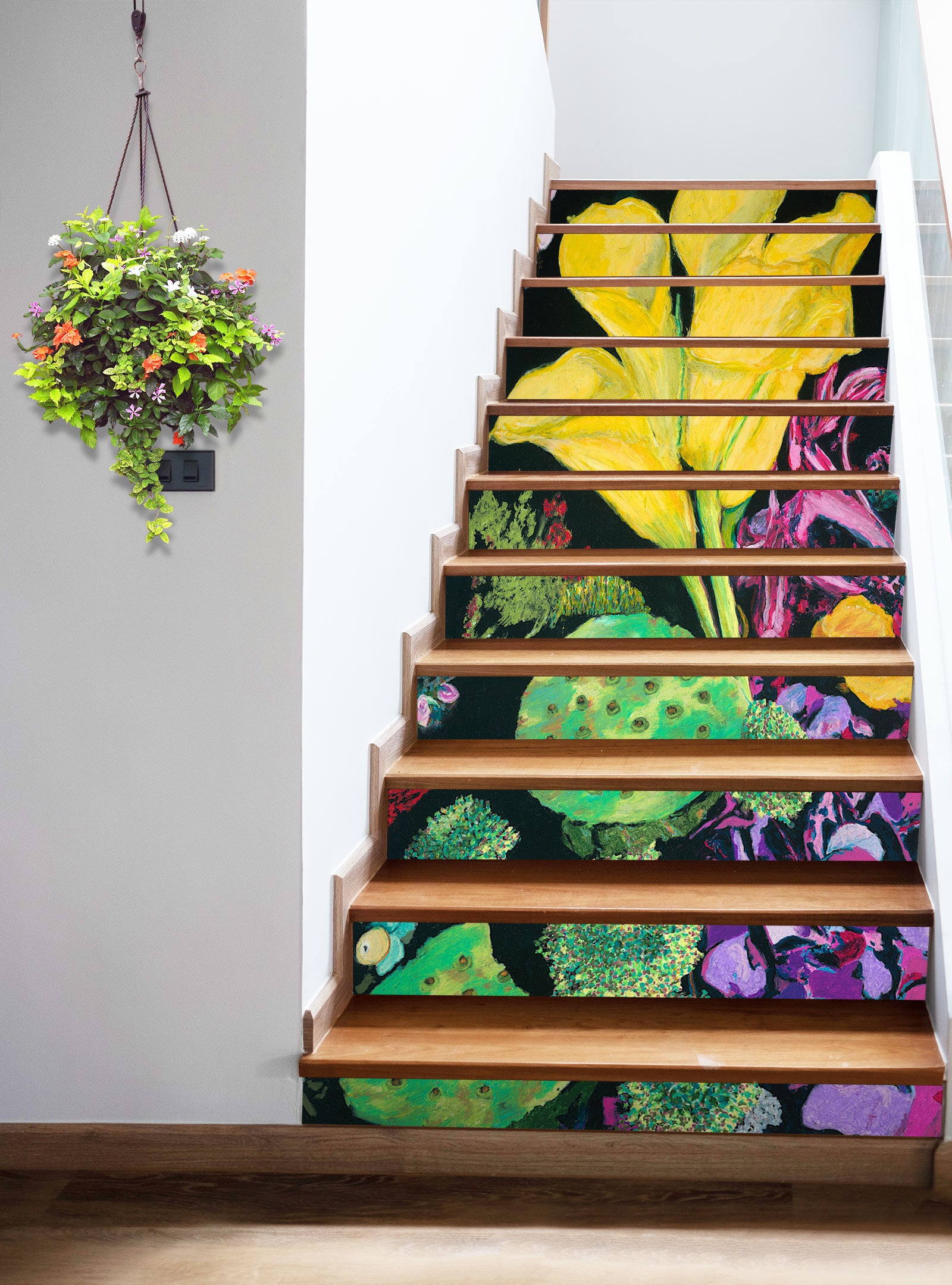 3D Yellow Flower Cactus 90152 Allan P. Friedlander Stair Risers