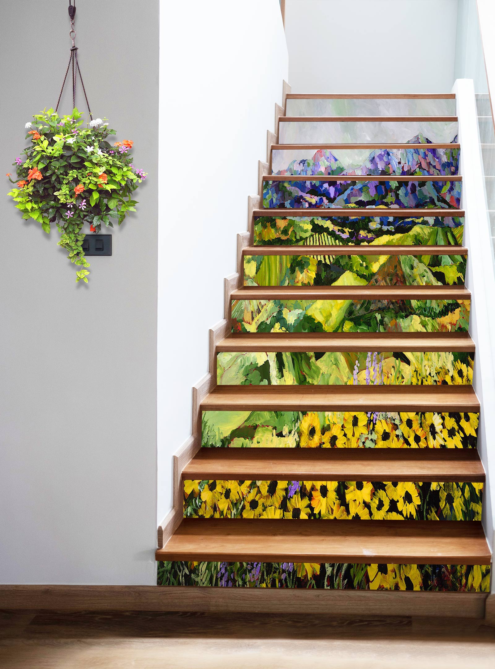 3D Sunflower Bush Hillside 89177 Allan P. Friedlander Stair Risers