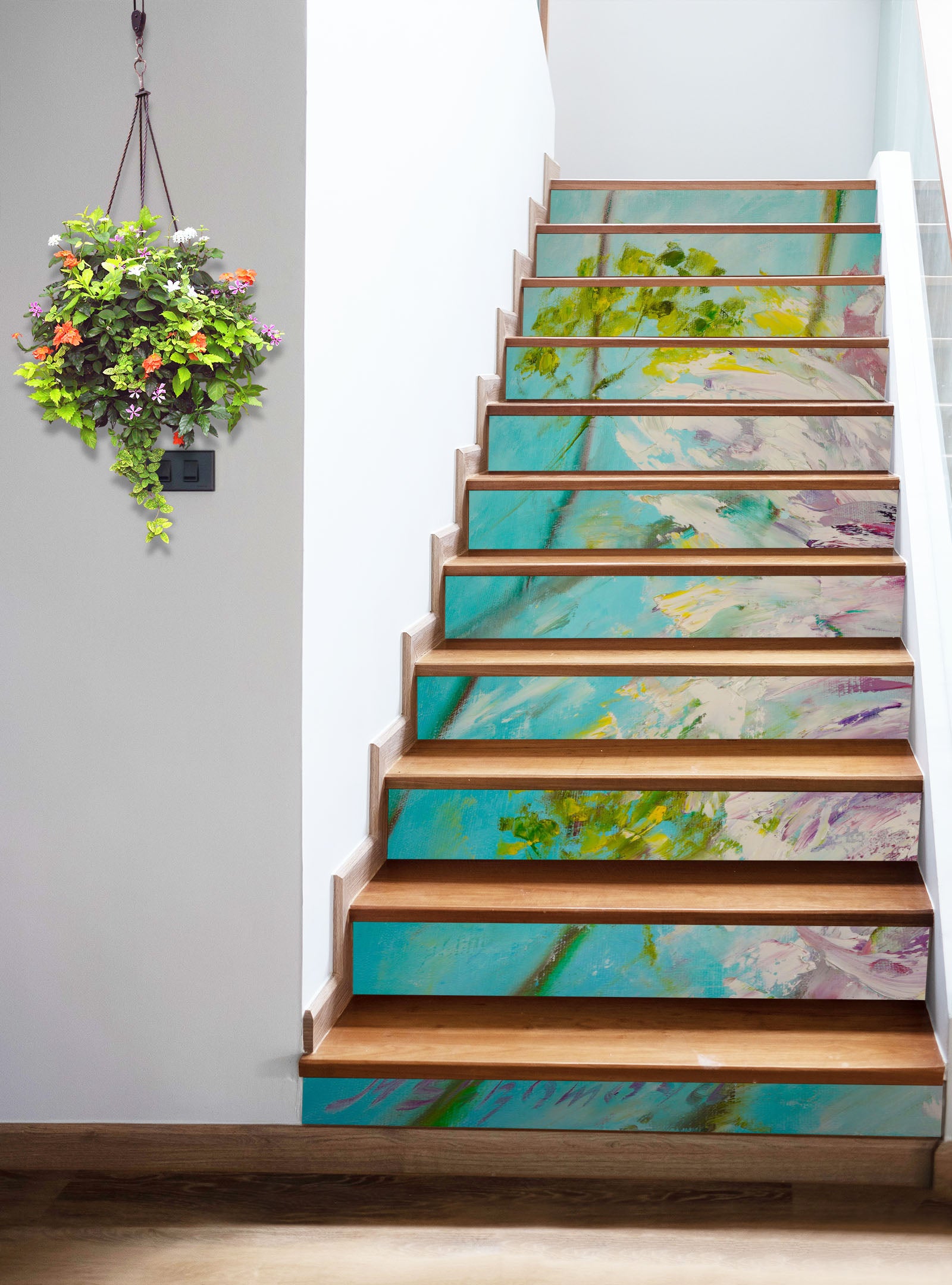 3D Flowery Green Grass 2142 Skromova Marina Stair Risers